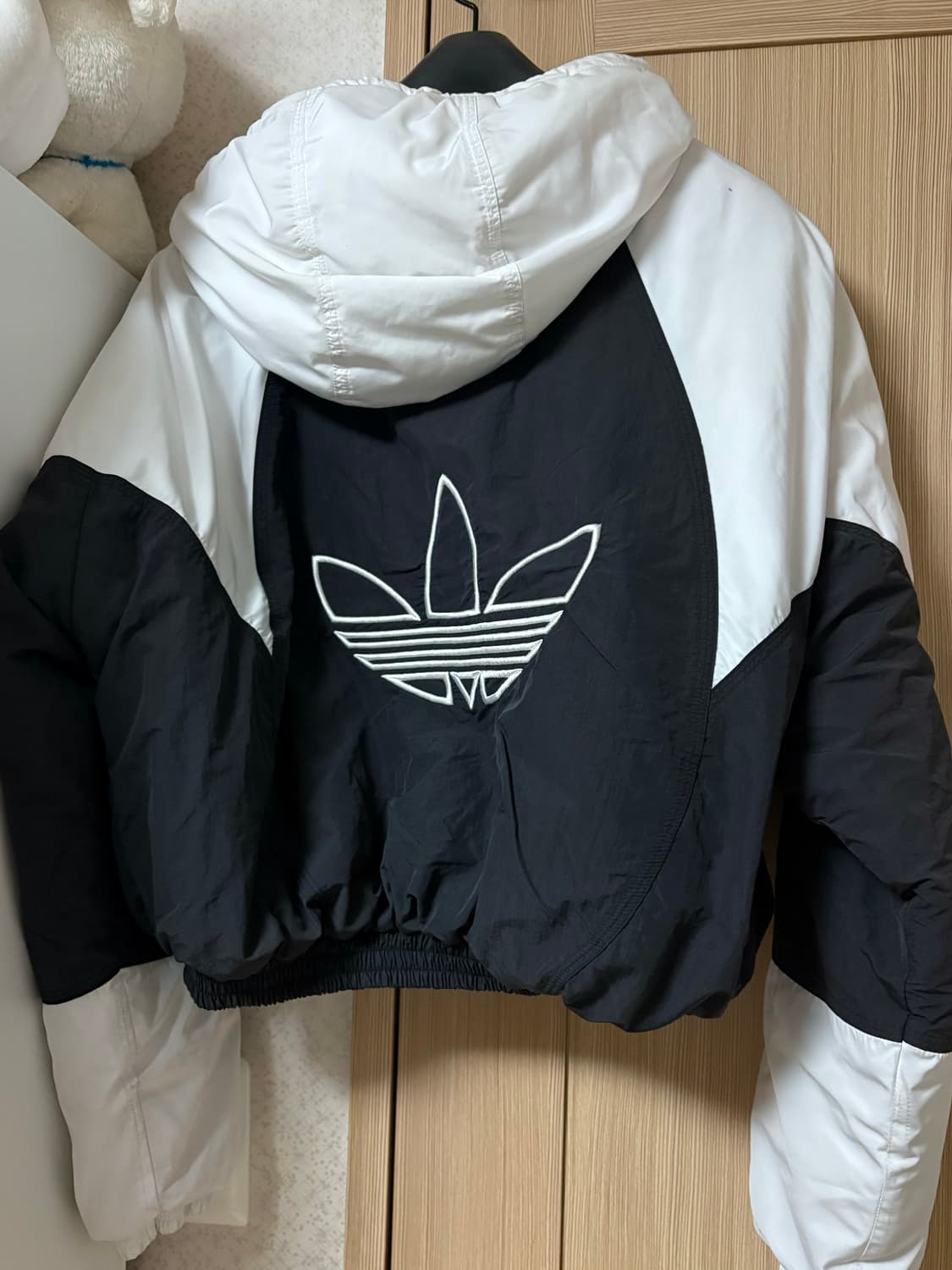 아디다스 배색 후드점퍼패딩 (투웨이,커스텀) 상품이미지2