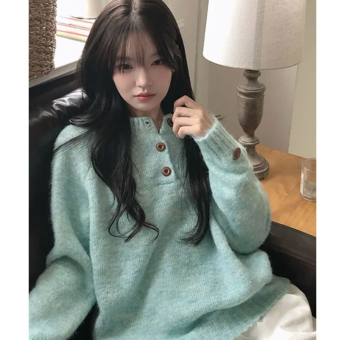 모어댄슈가: 스카이 울 레글런 데일리 니트 민트 상품이미지1