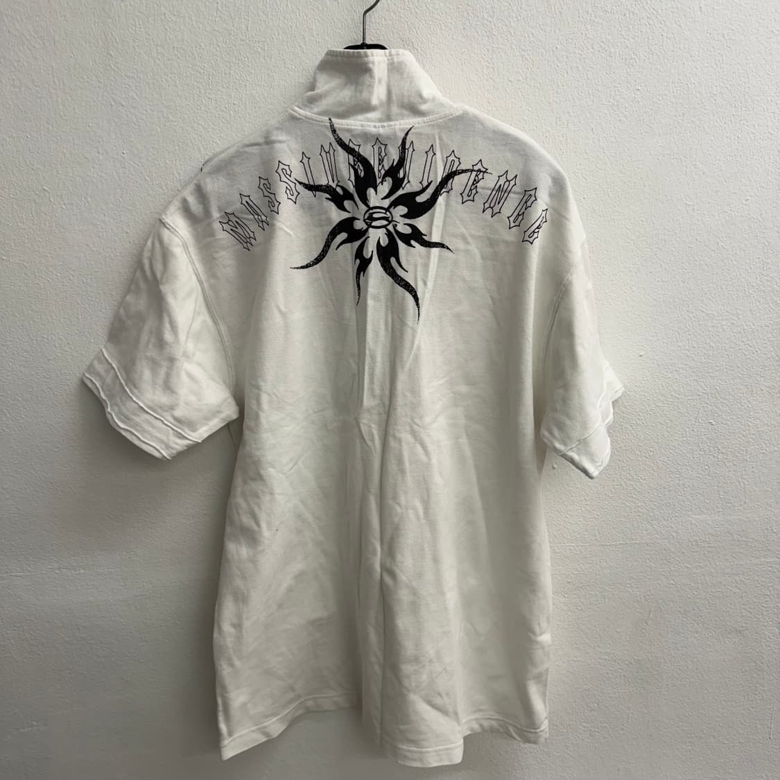 Y2K 임팔라 (impala) 화이트 반팔 카라넥 티셔츠 XL 상품이미지4