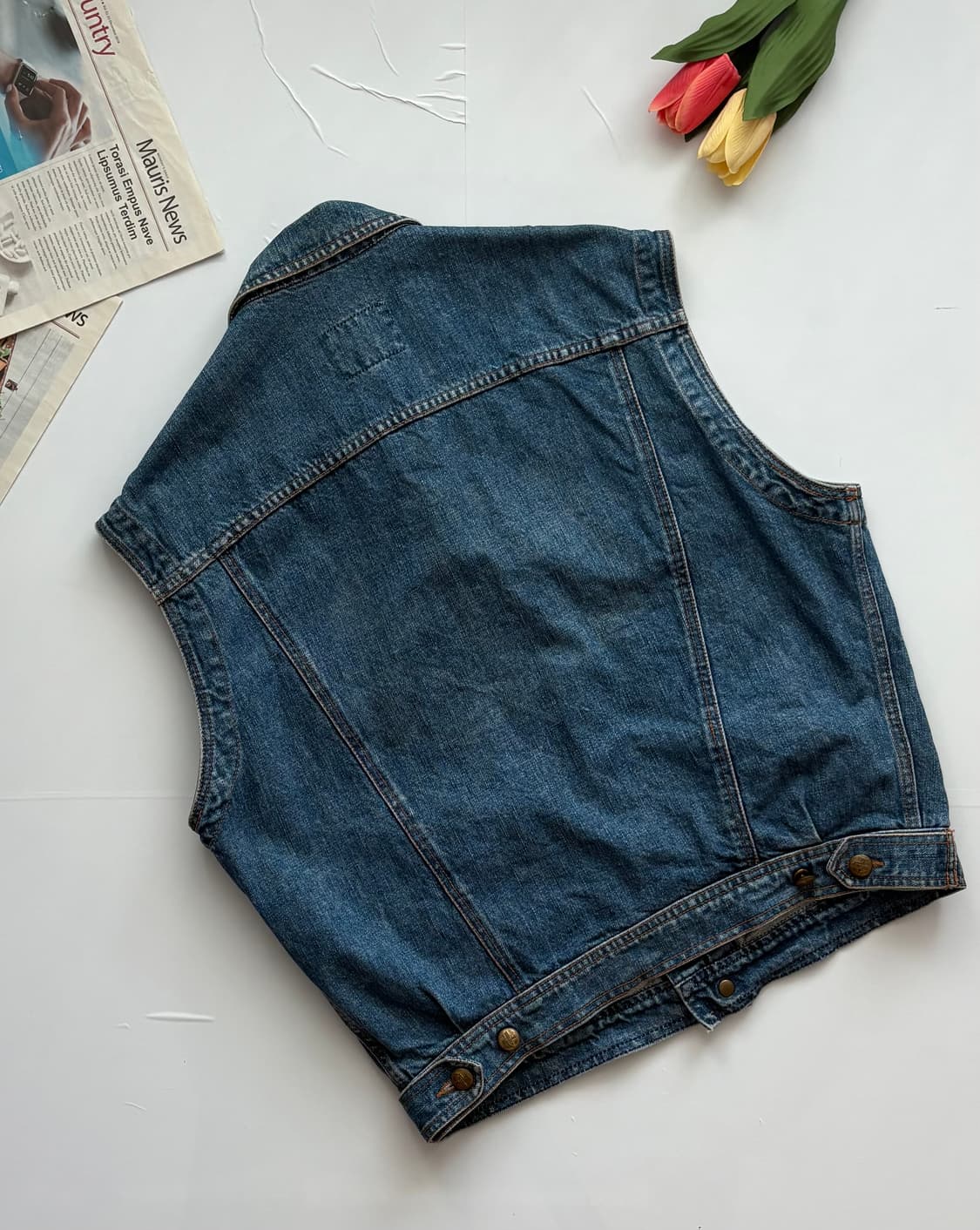 트루사루디 80's 데님 베스트 상품이미지3