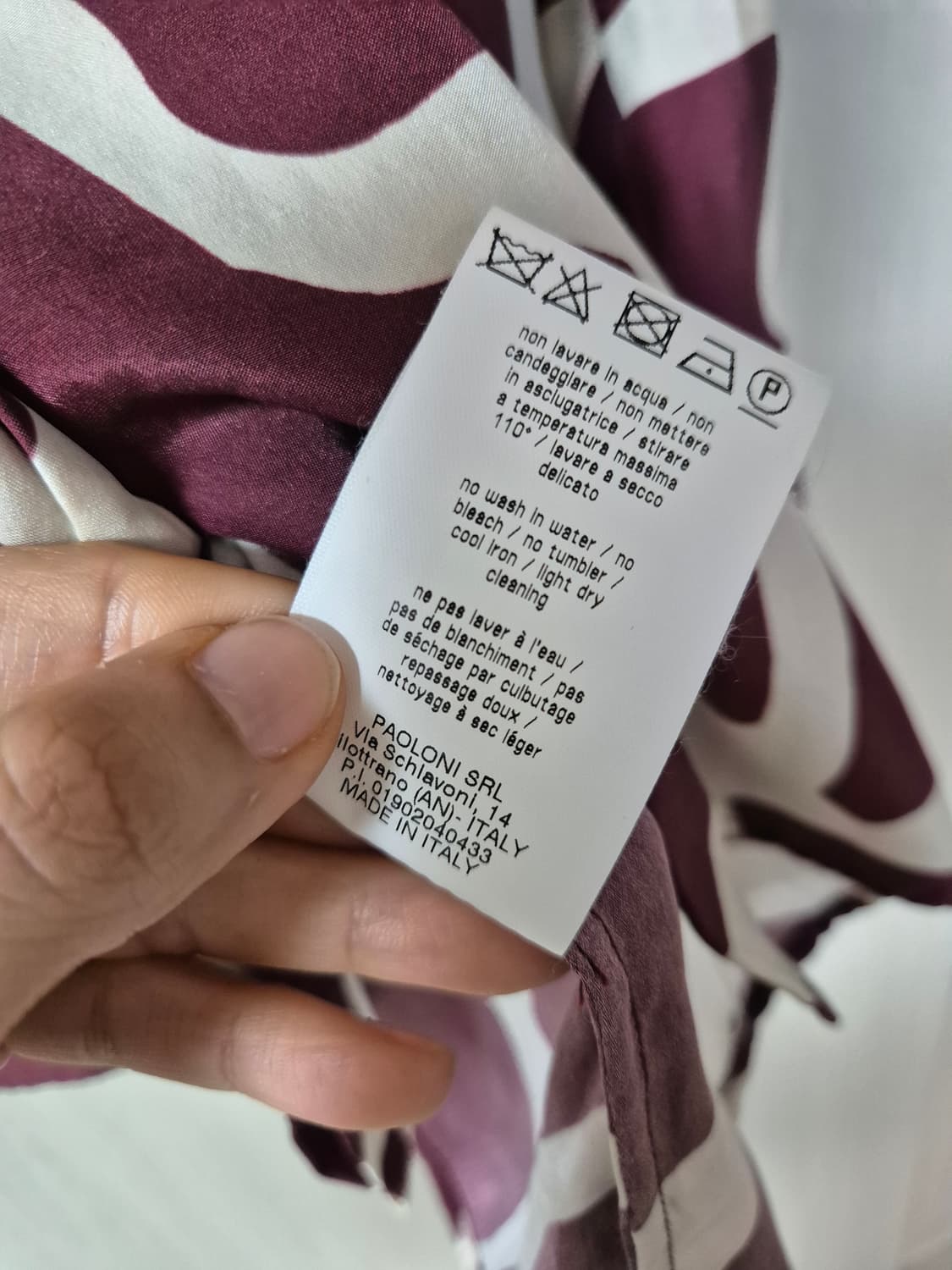 MSGM 실크 블라우스 실크100 패턴 셔츠블라우스 상품이미지7