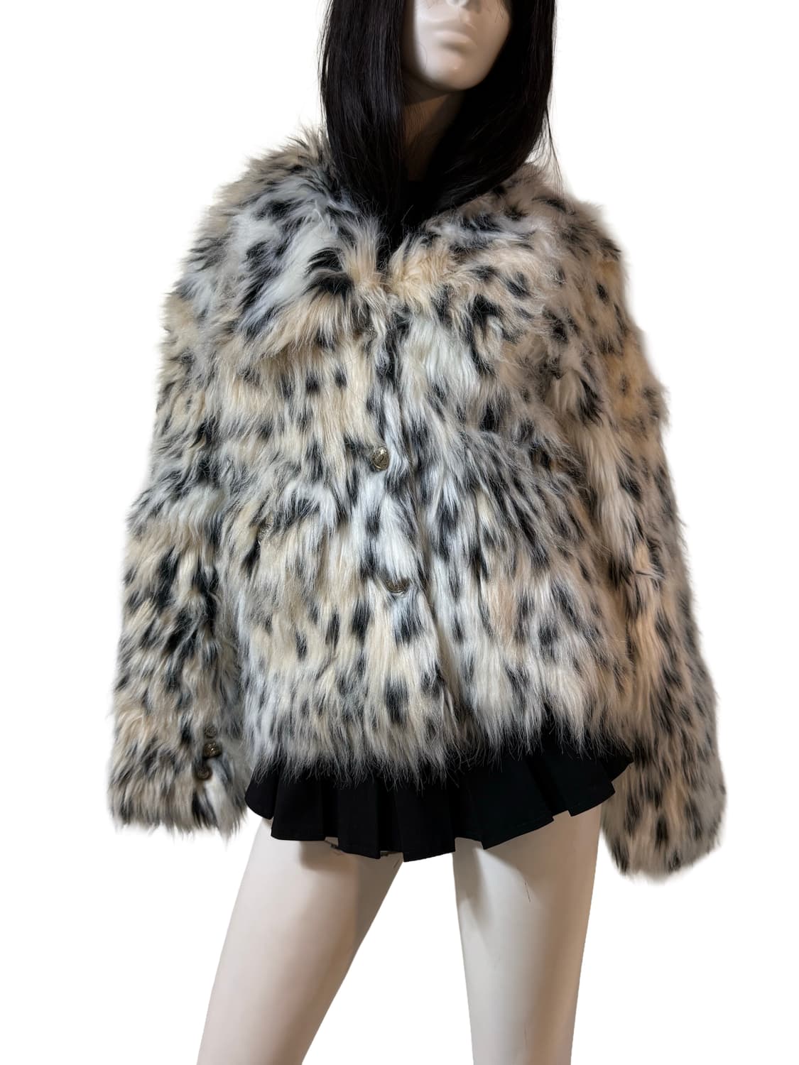 빈티지 레오파드 퍼 코트 상품이미지2