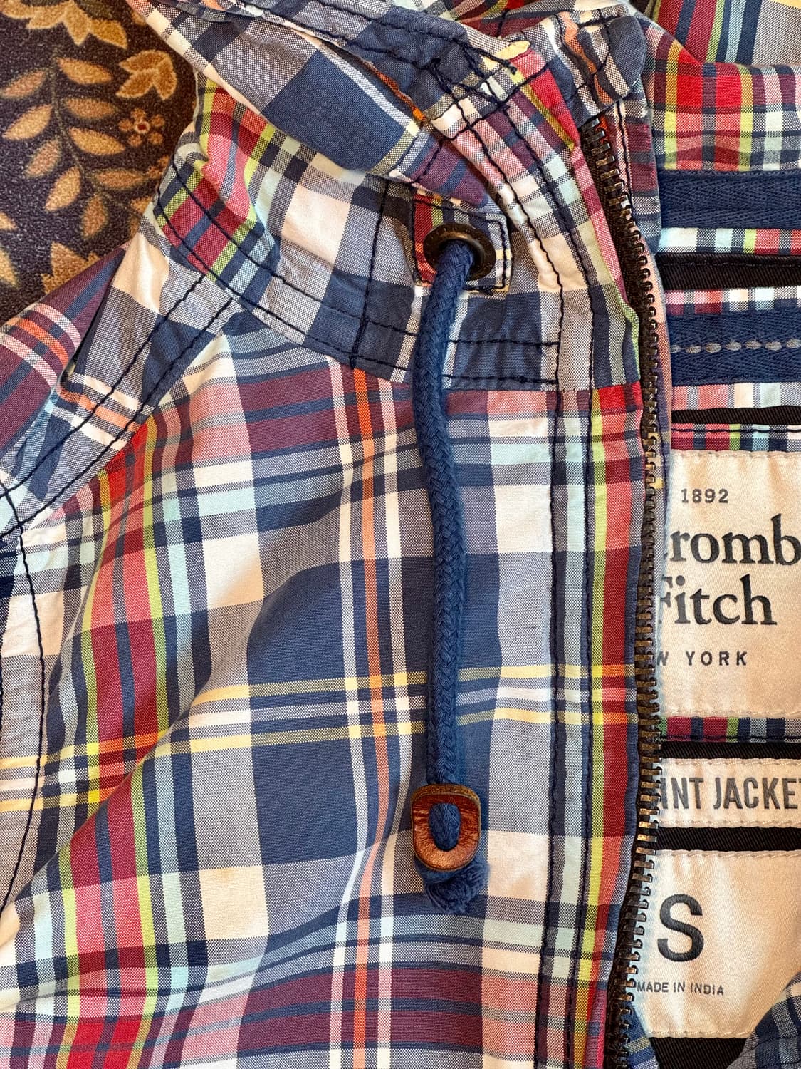 아베크롬비 마드라스 체크 후드집업 상품이미지3