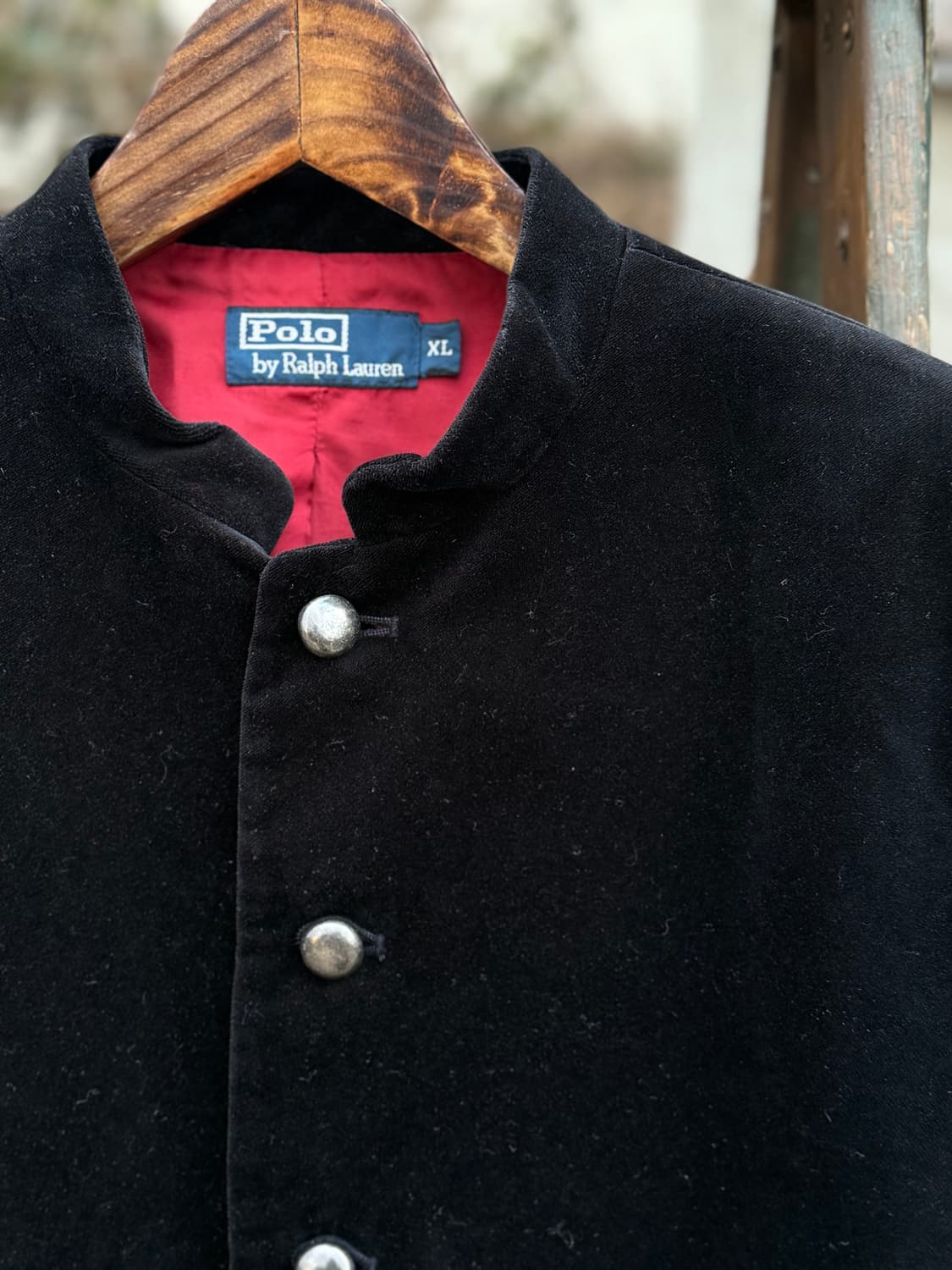 RARE Polo High Neck Collar Velvet Jacket 상품이미지3