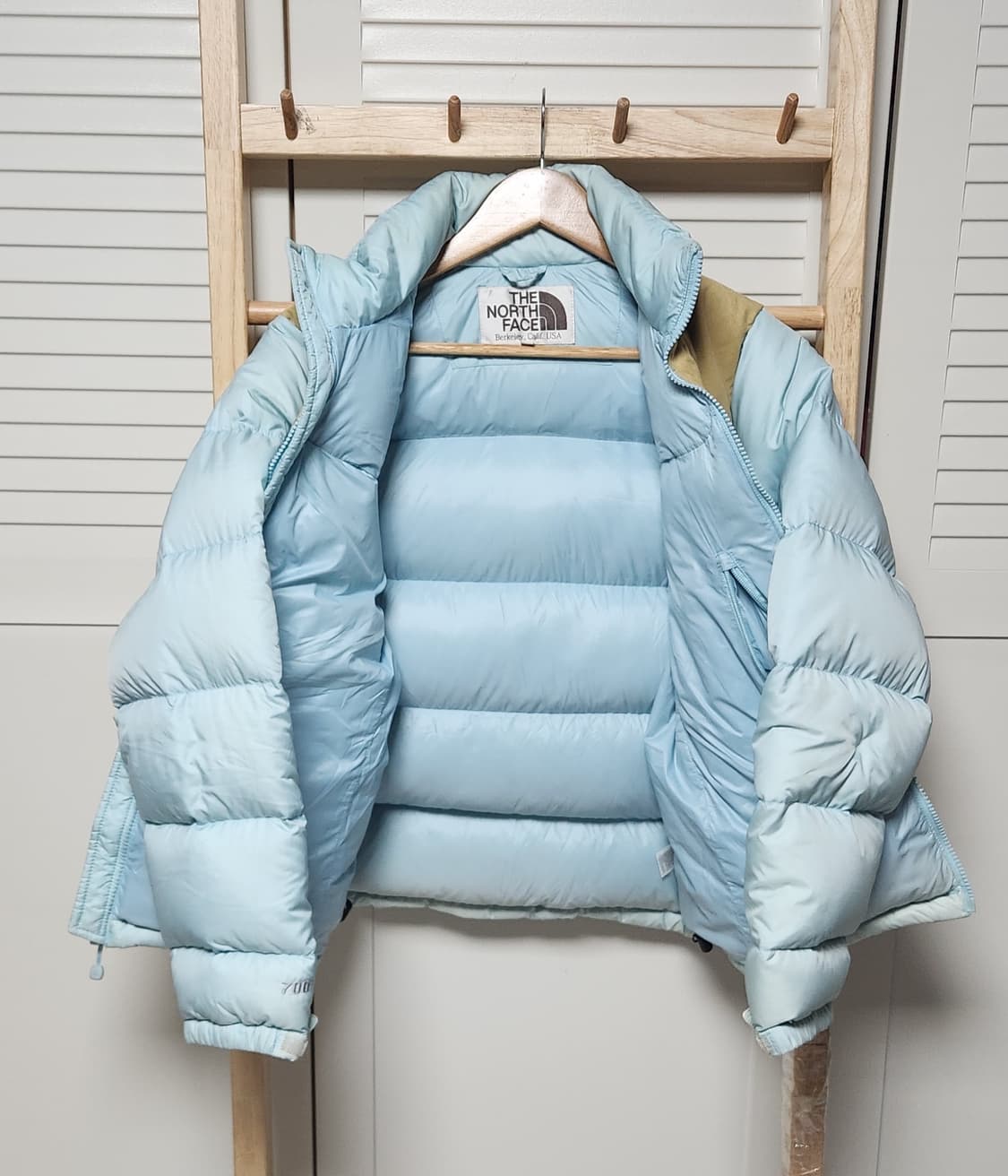 노스페이스 700 눕시 스카이블루민트 패딩 후드 자켓 상품이미지3