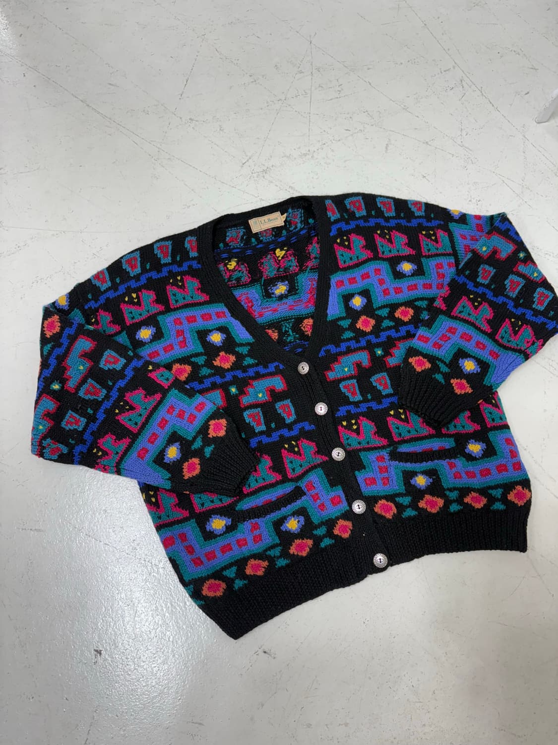 80’s LL Bean Cable Knit Wool Cardigan 상품이미지2