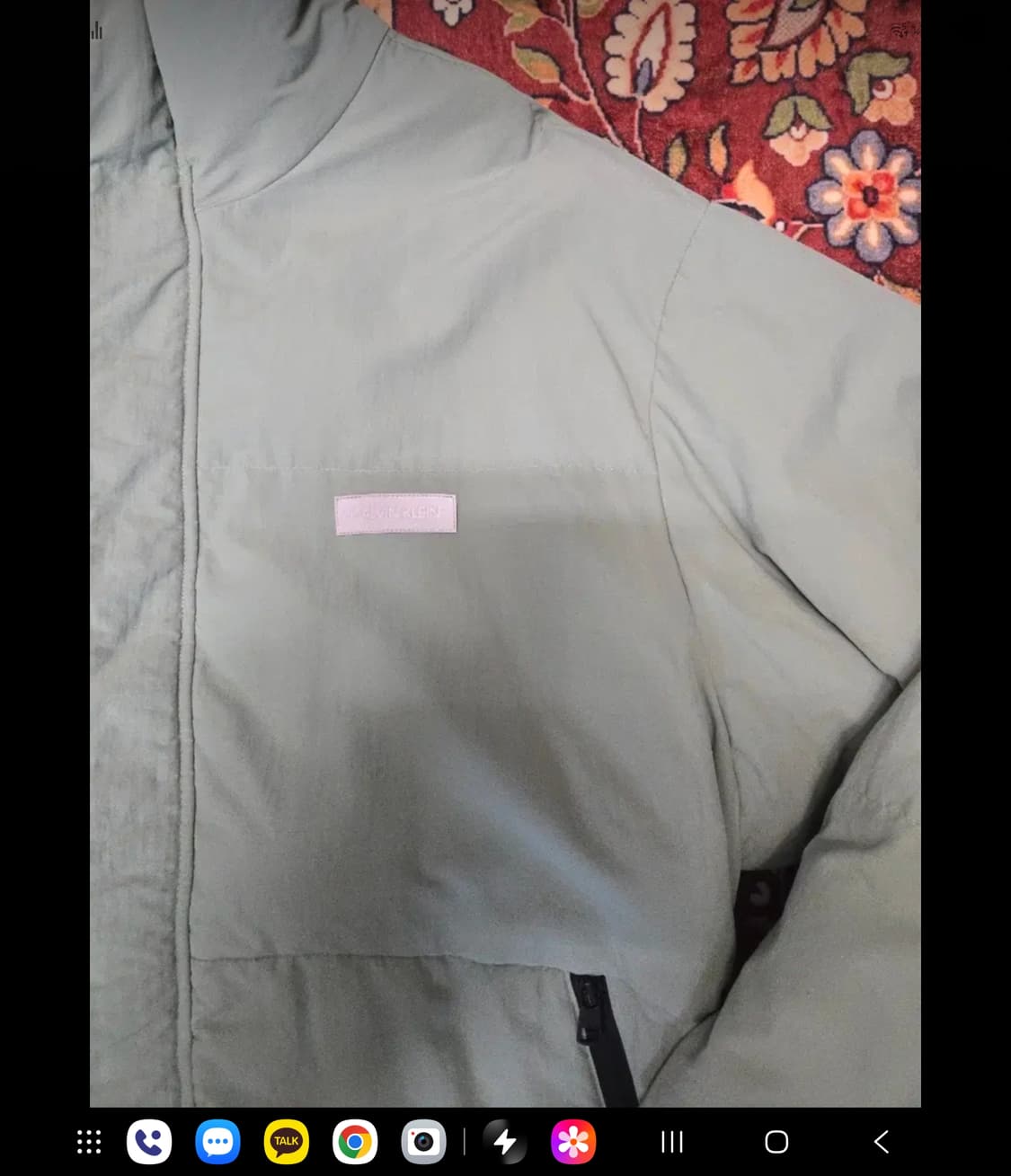 캘빈클라인 진스 빅로고  패딩 민트/세이지그린 공용 상품이미지2