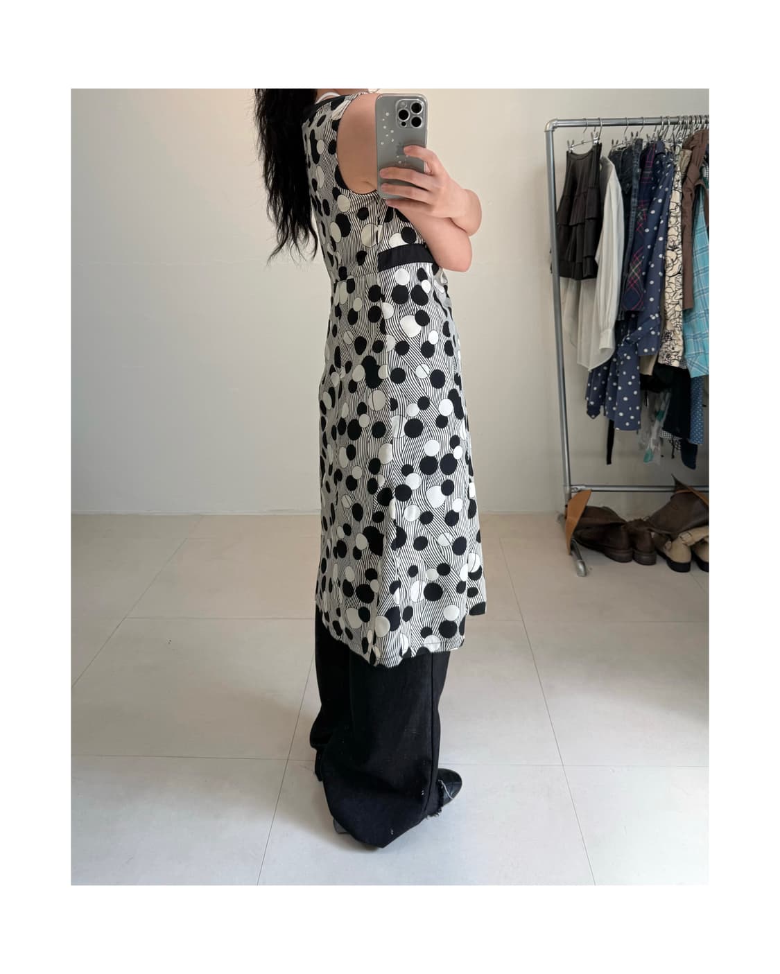 빈티지 도트 원피스 상품이미지2