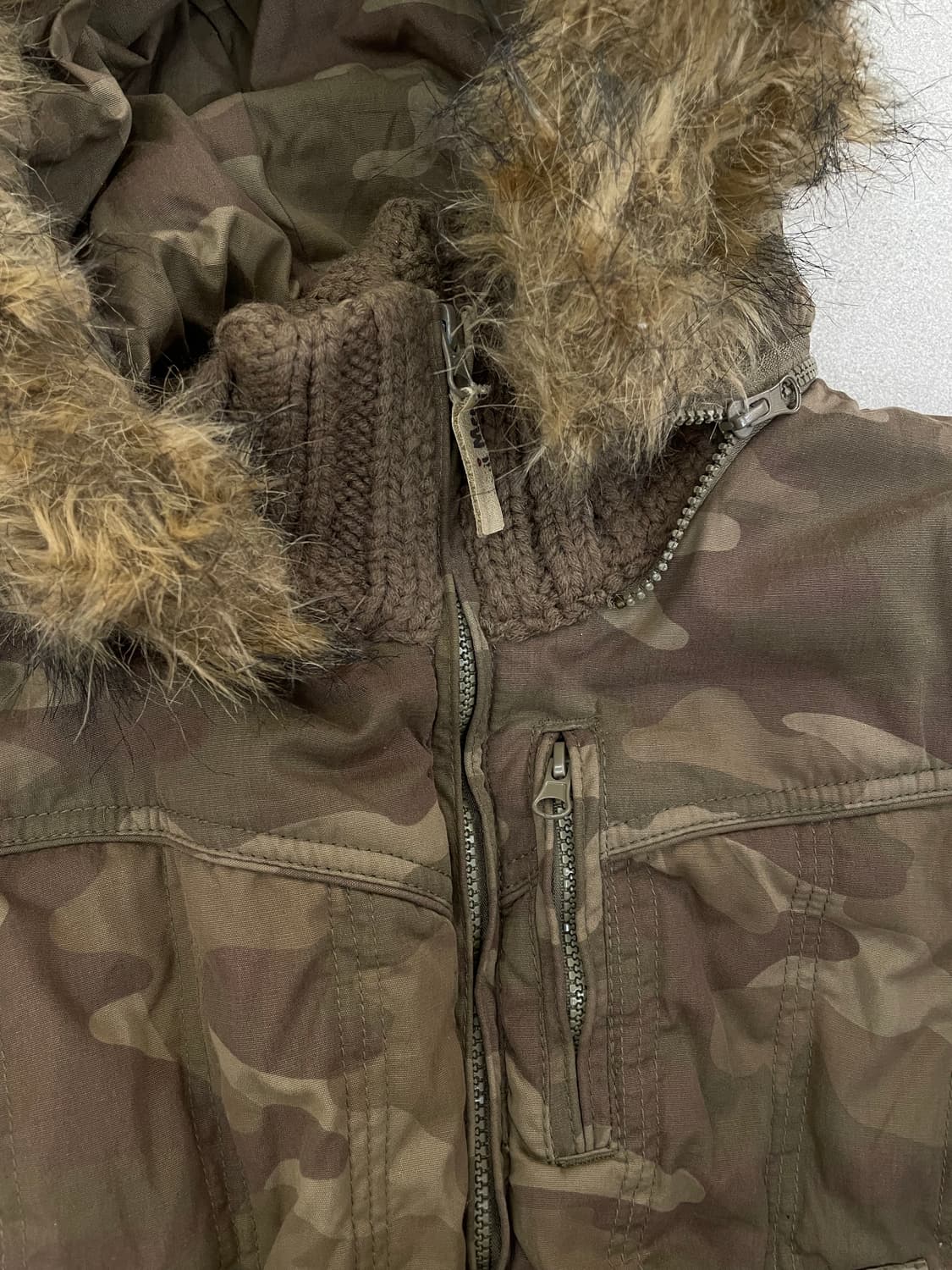 카모 퍼 숏아우터 상품이미지5