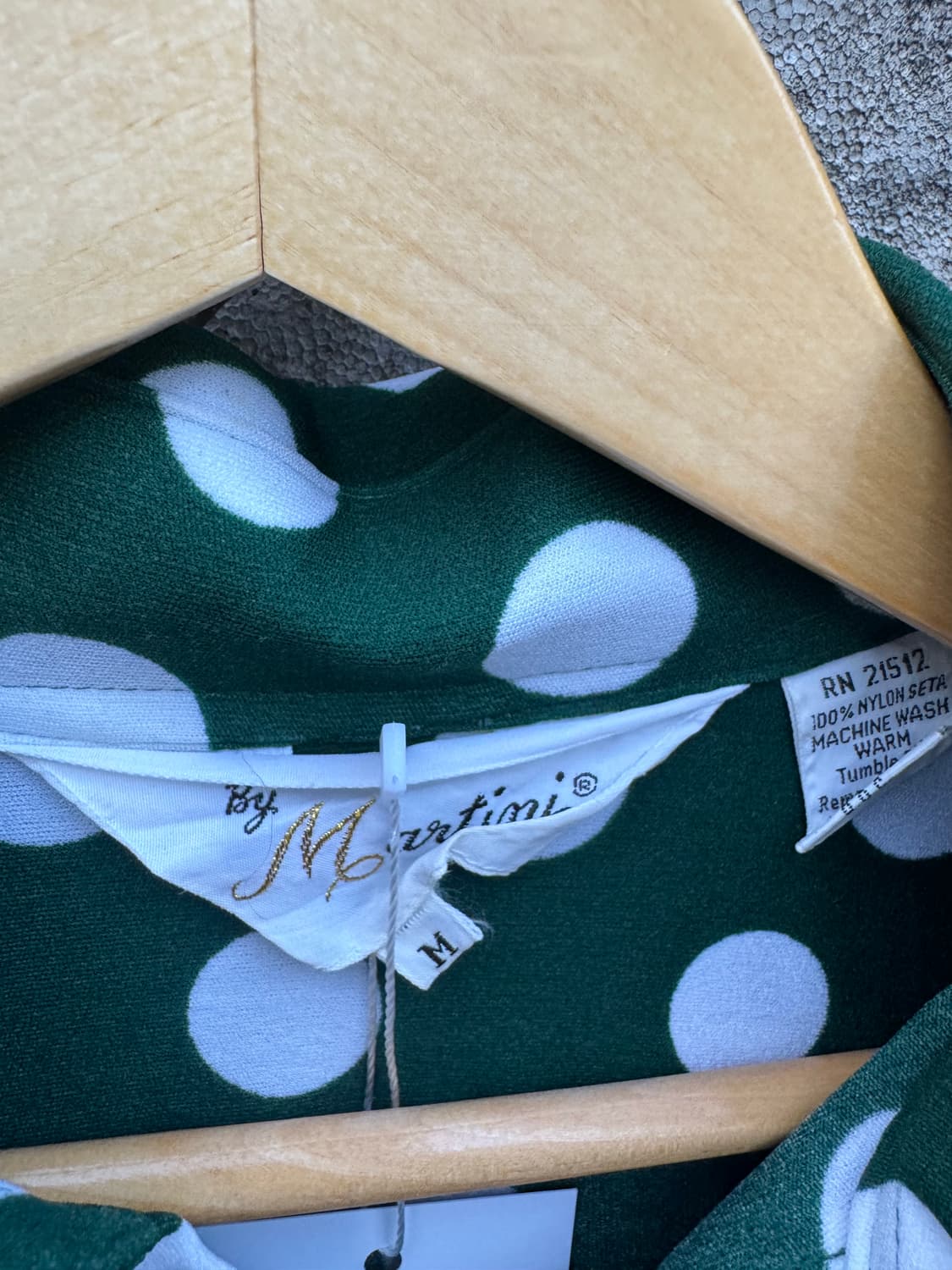 일본 빈티지 도트 무늬 나일론 셔츠 M 상품이미지4