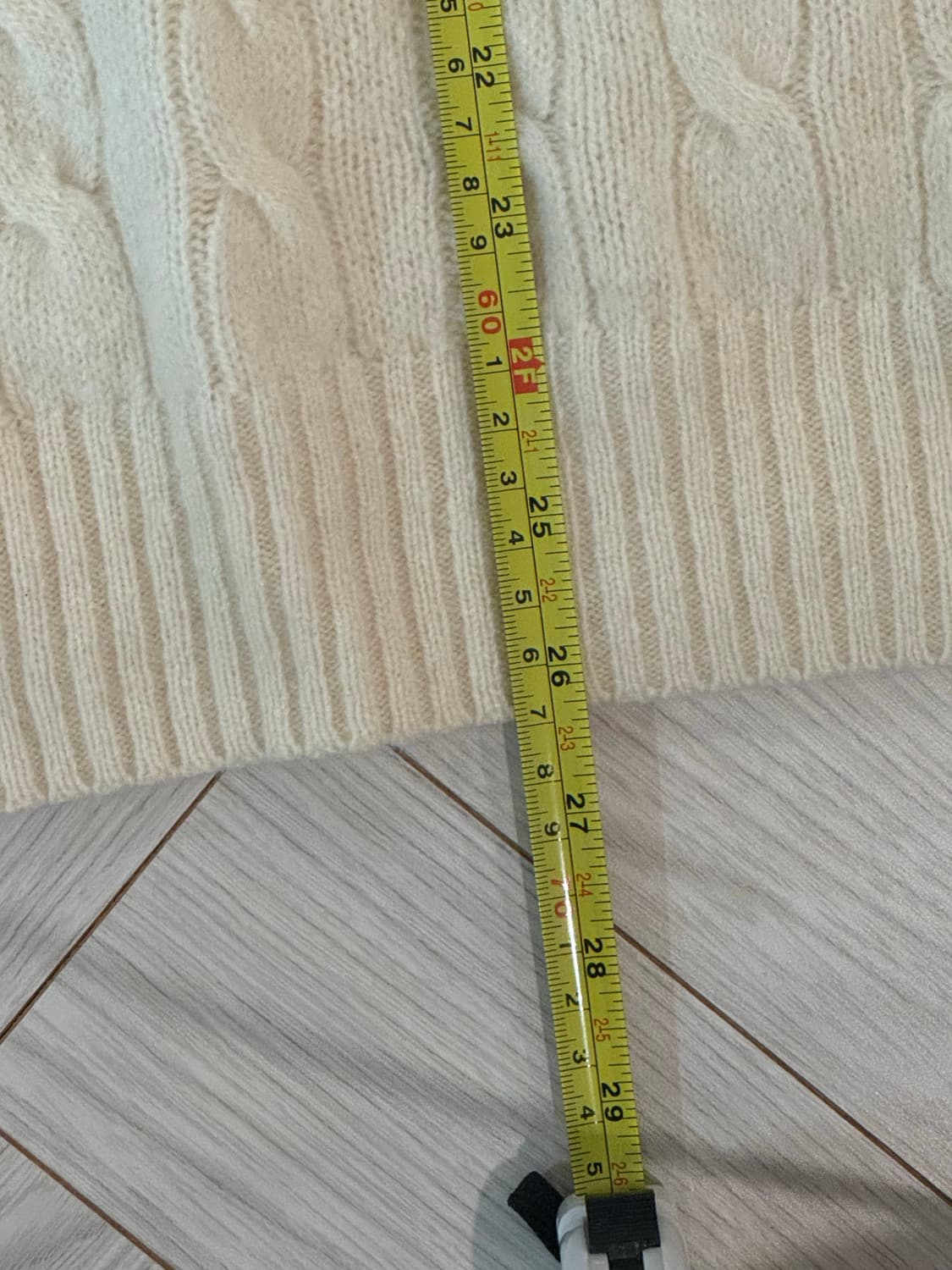 폴로 케이블니트 아이보리 라지 상품이미지9