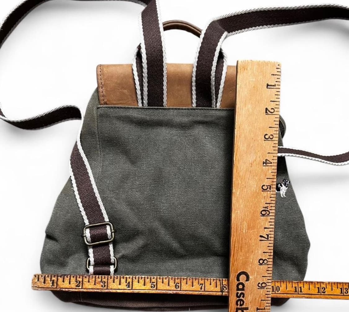 빈티지 L.L.Bean 헌팅독 캔버스 백팩 / 90s 엘엘빈 / 레더 에 상품이미지6