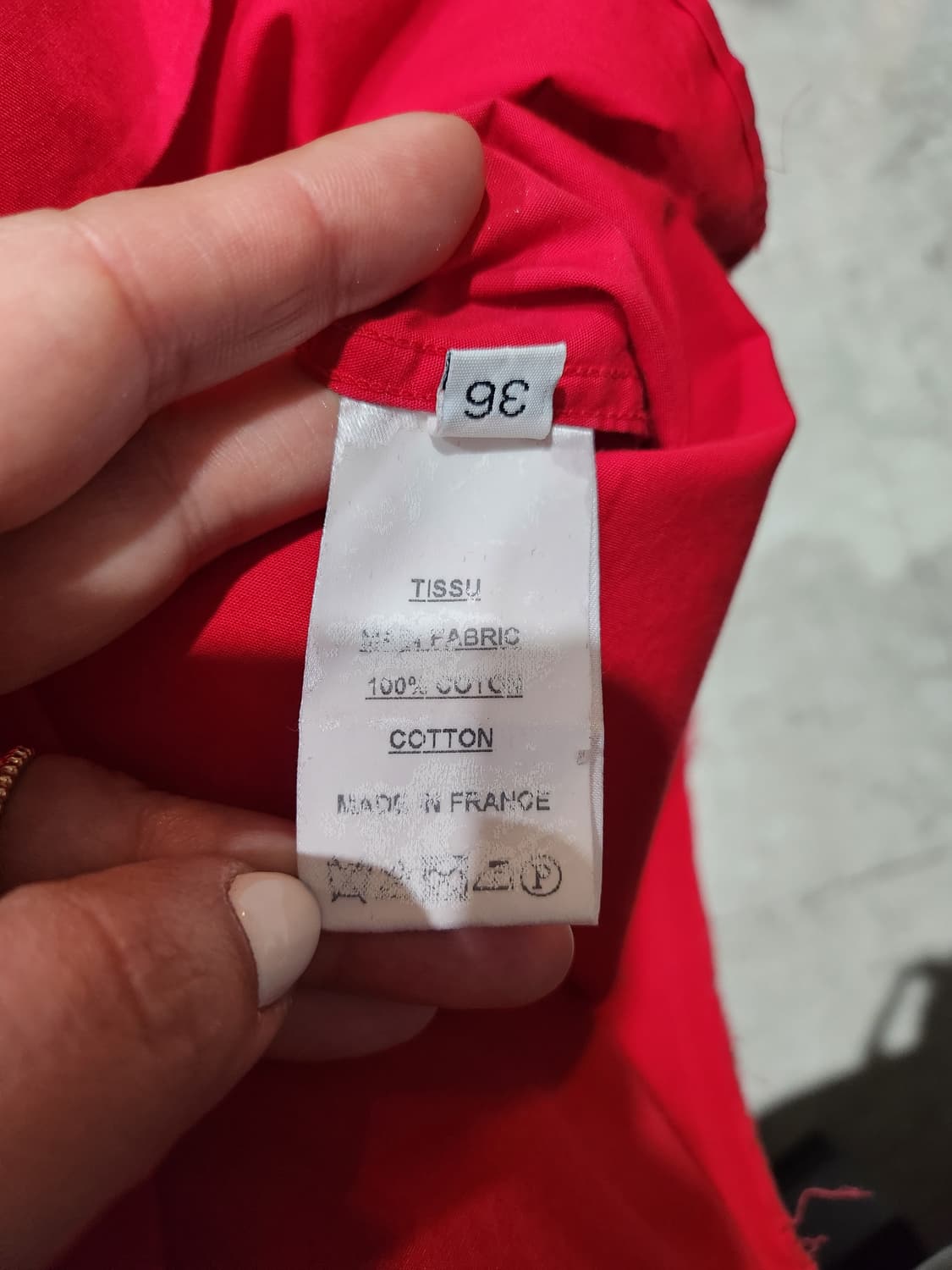 BALMAIN 파리 레드 셔츠 36 정품 상품이미지6