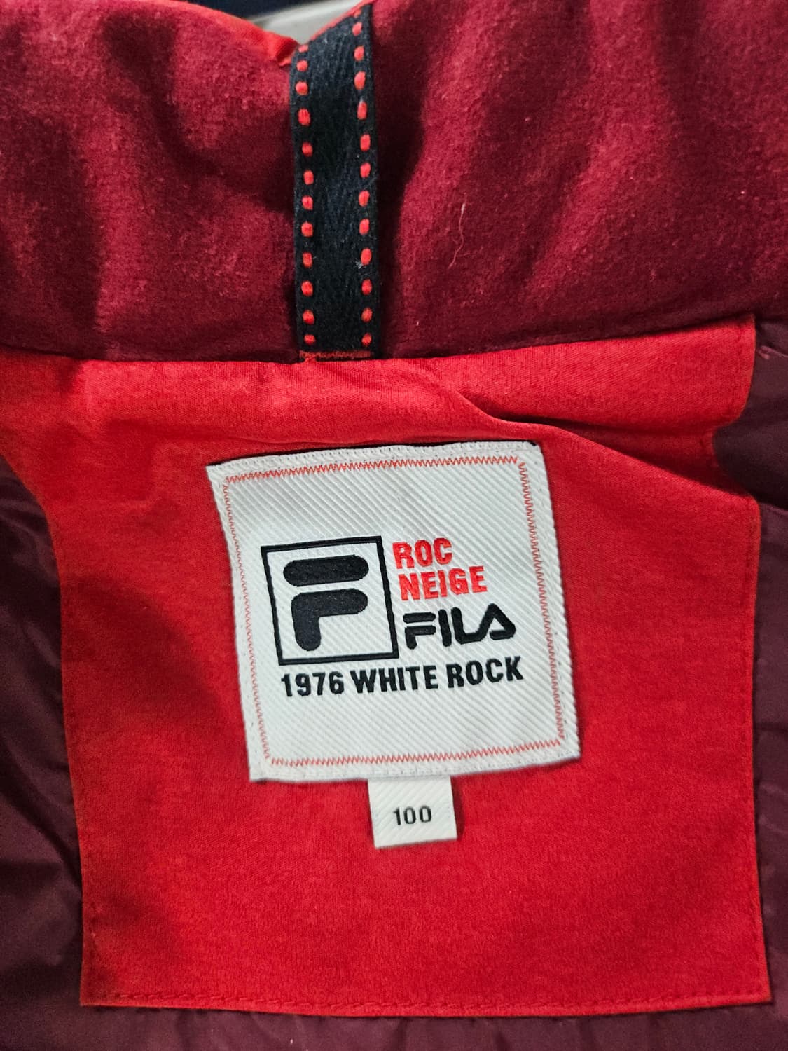 휠라 레드 패딩 조끼 베스트 100 상품이미지3