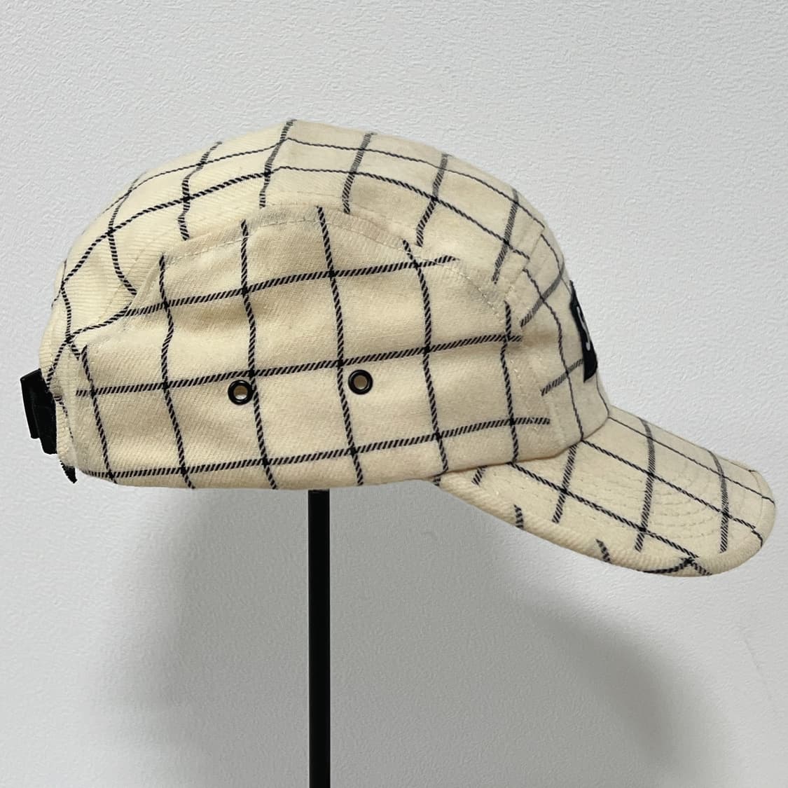 슈프림 2004 아이보리 체크 패턴 캠프캡  상품이미지5