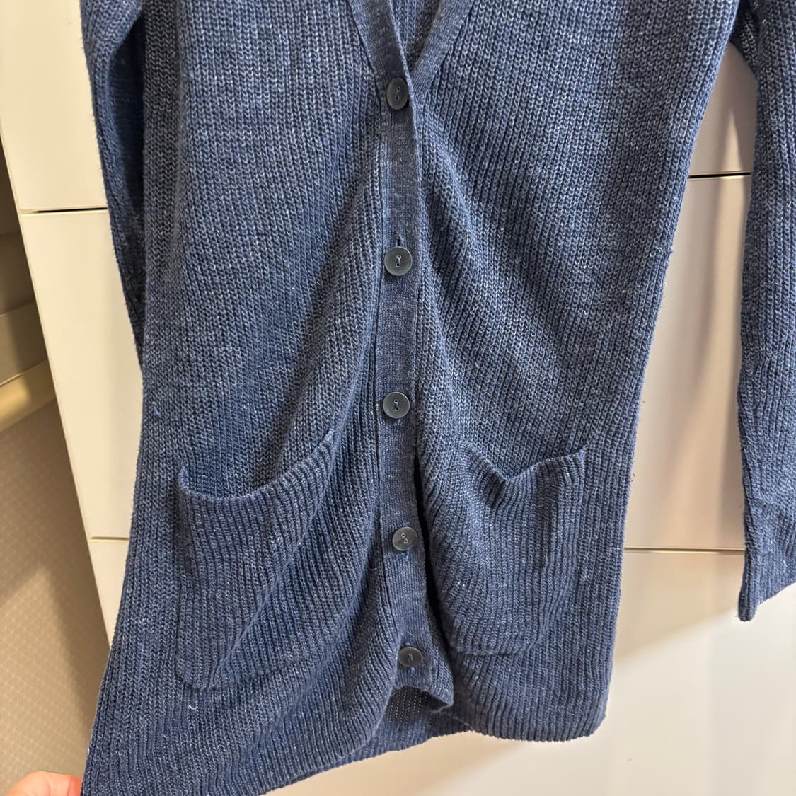 McGregor 린넨 100% 네이비 가디건 상품이미지4