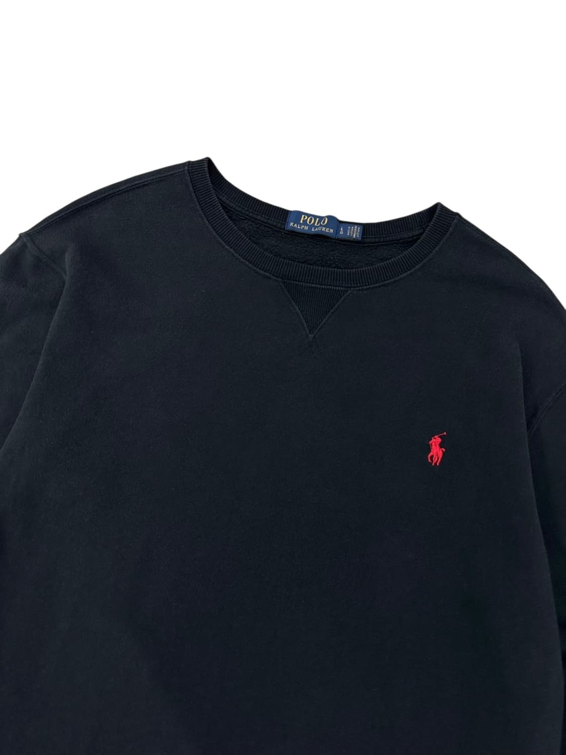 폴로 맨투맨 블랙 (L) 상품이미지2