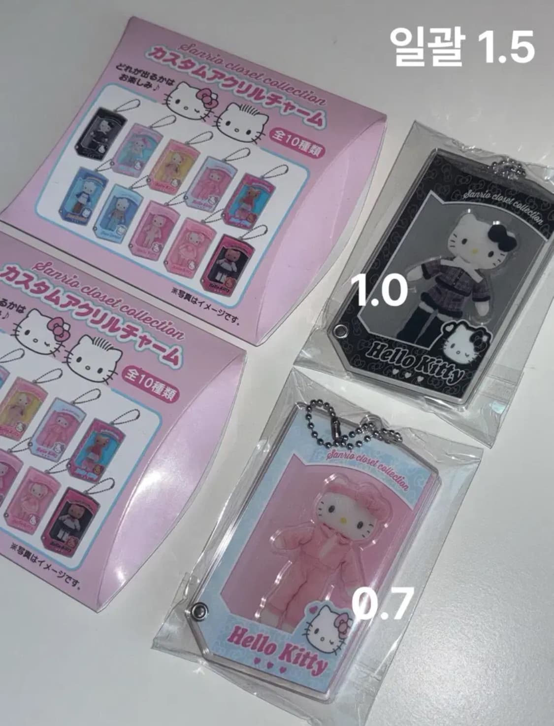 산리오 키티 롱다리 클로젯 컬렉션 랜덤 키링 갸루키티 롱다리키티 상품이미지2