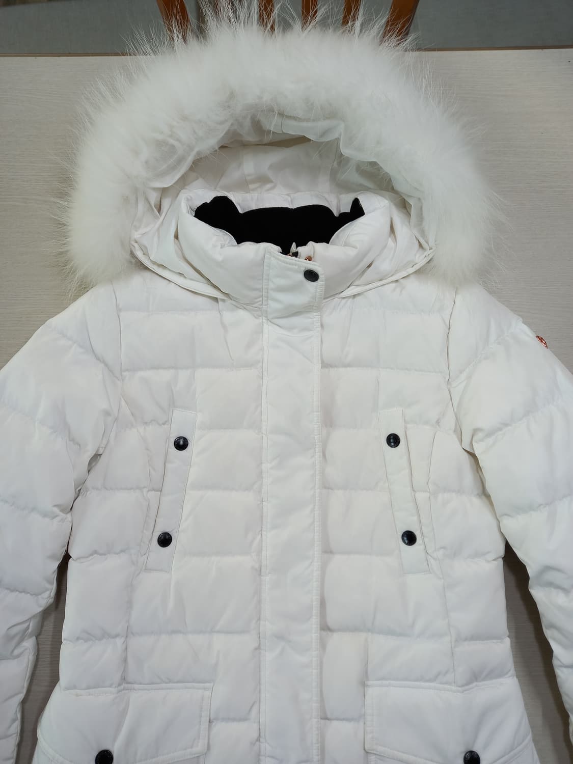 M95 BLACKYAK 덕다운 라쿤퍼 롱패딩 화이트 M-979 상품이미지3