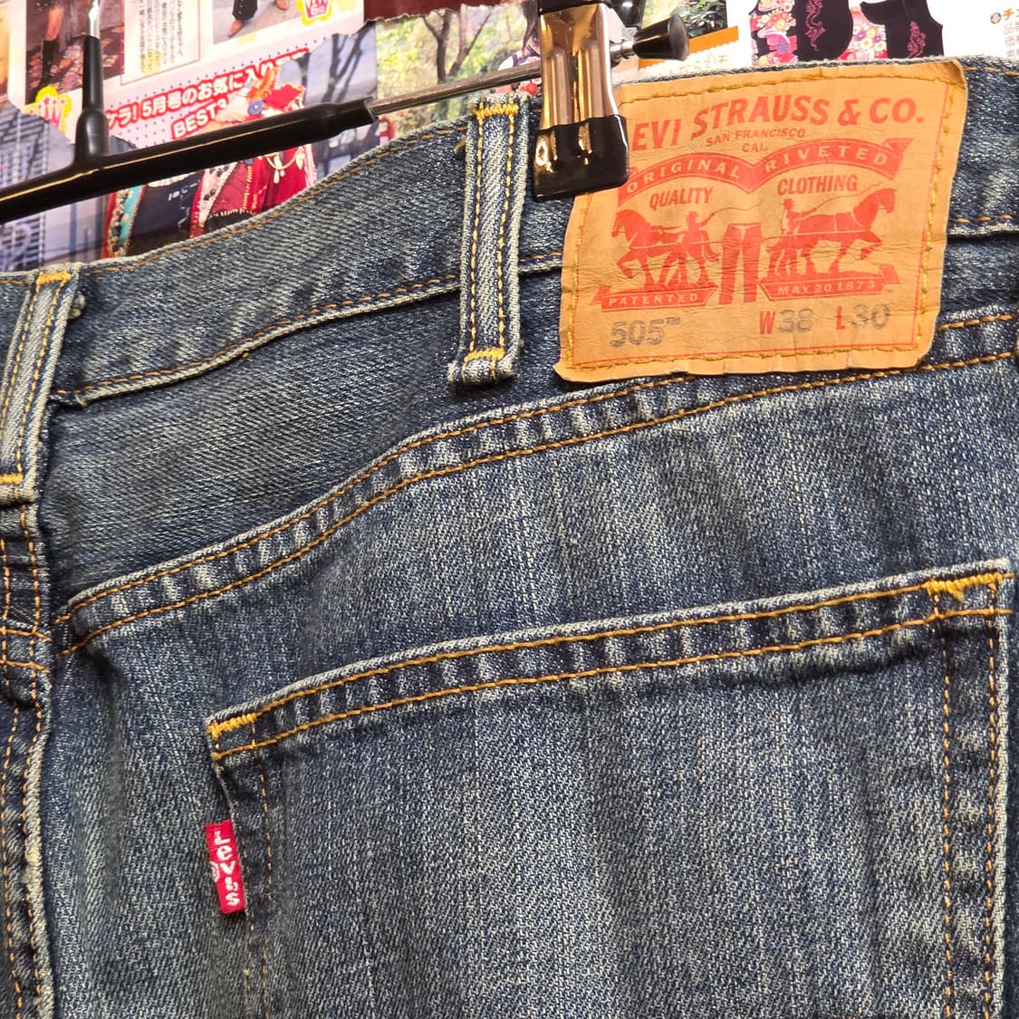 리바이스 505 워싱 데님 팬츠 상품이미지4