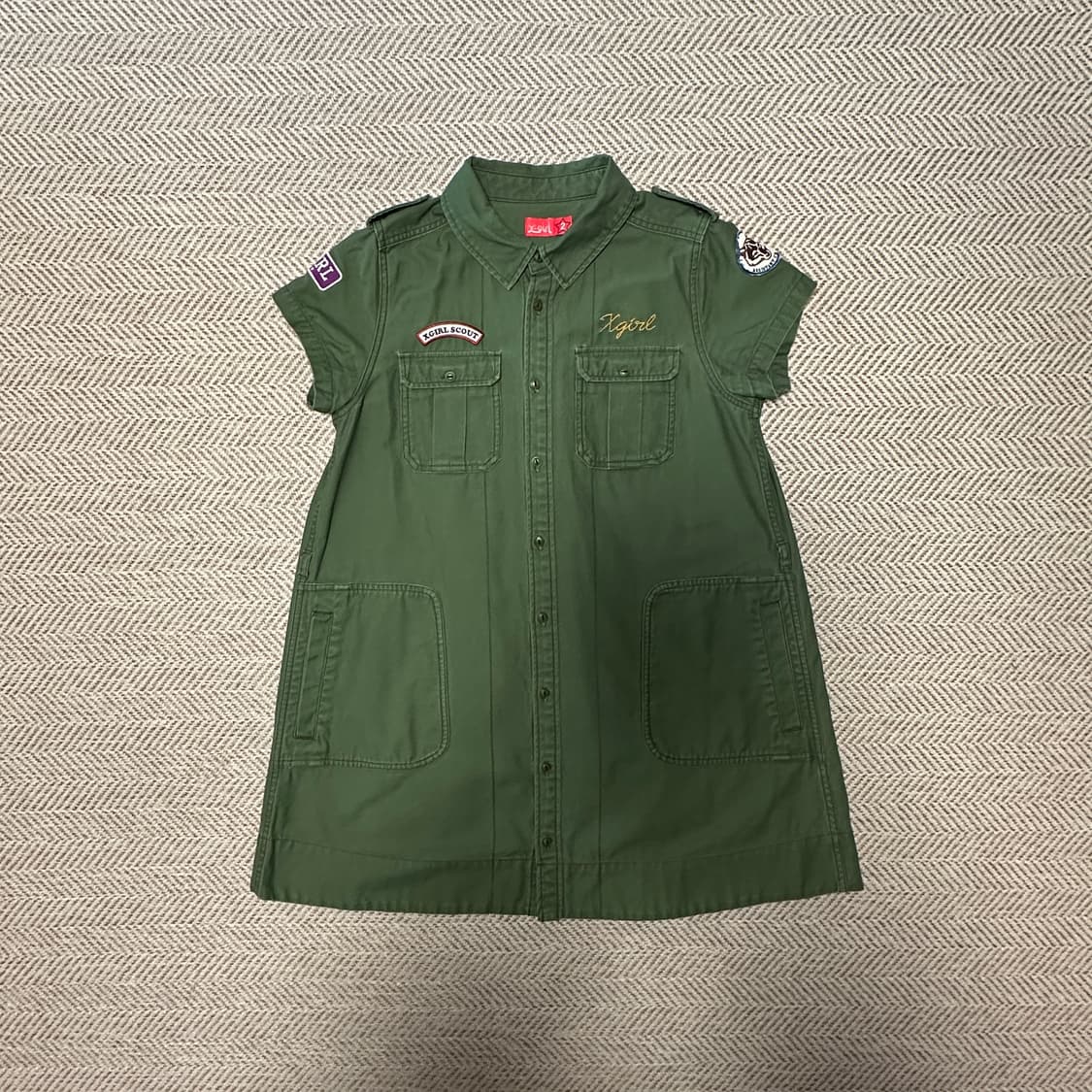 X-GIRL military onepiece 상품이미지1