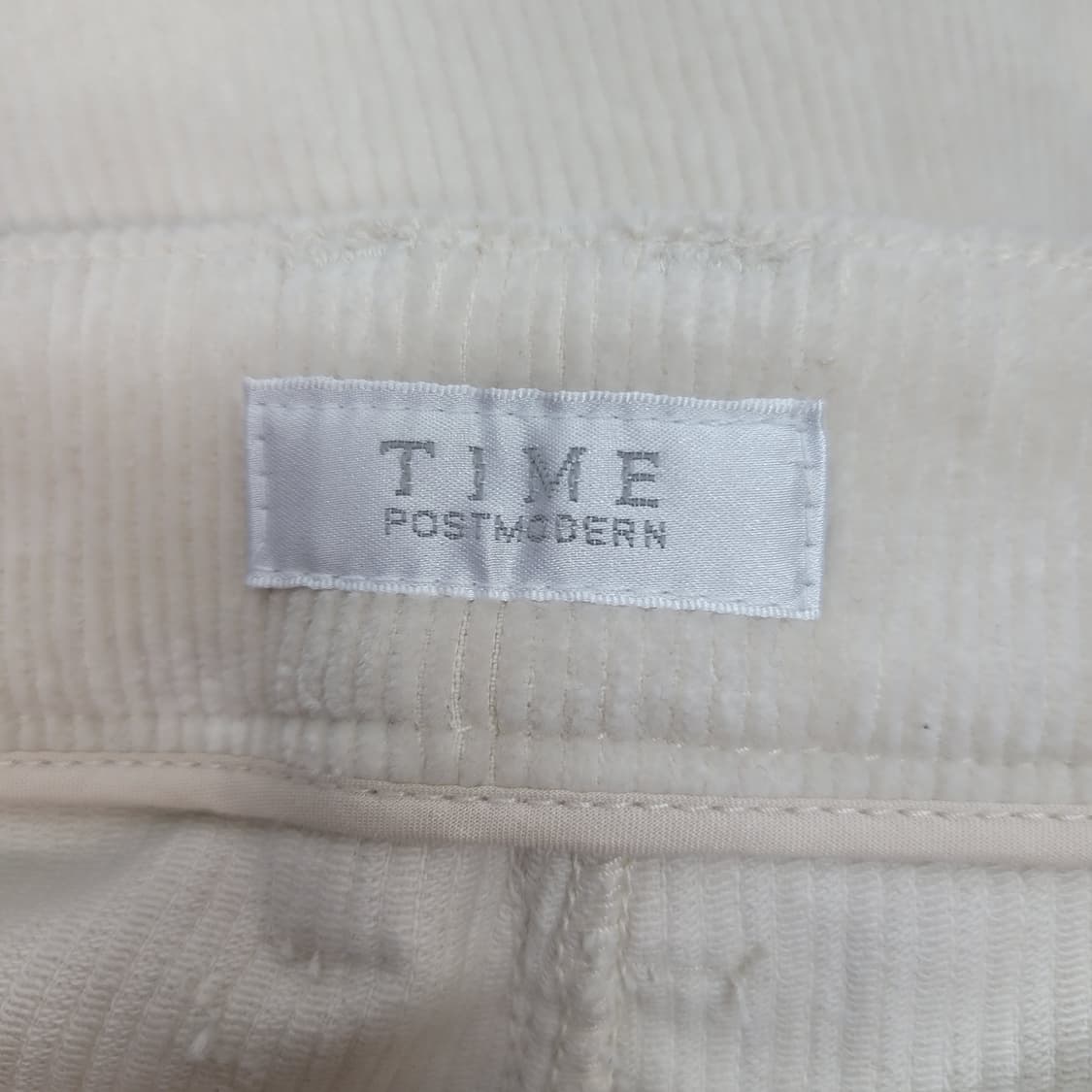 한섬 타임 골지 벨벳 팬츠 바지 슬랙스 베이지 28사이즈 새상품급 상품이미지7