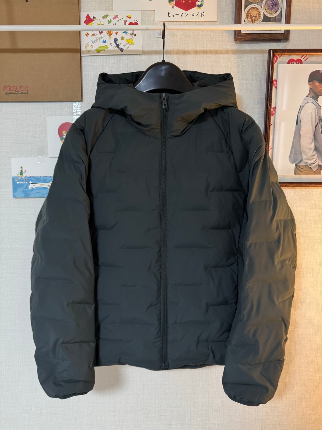 [S]유니클로 퍼프테크 경량패딩 다크그린 상품이미지1