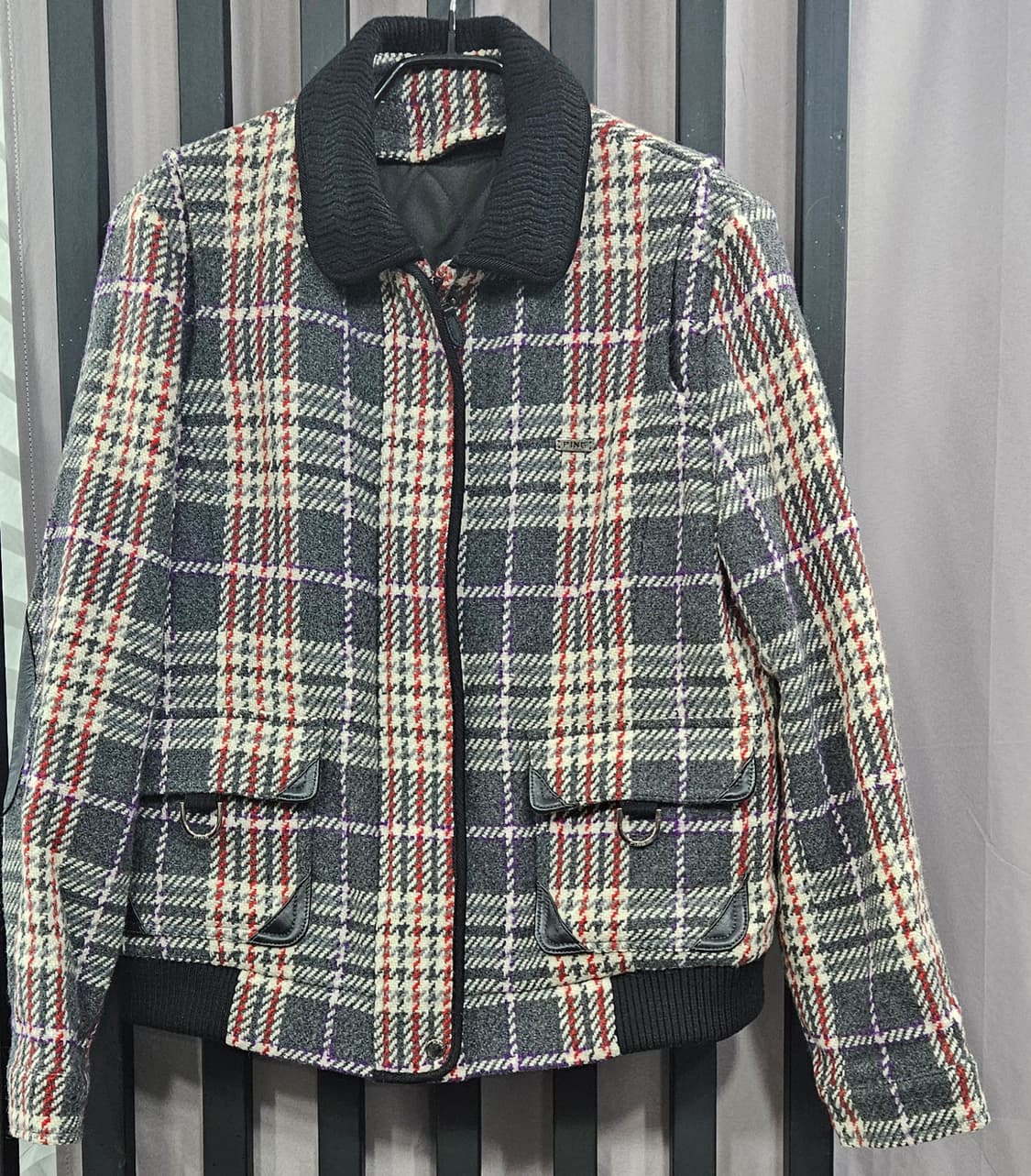 핑 체크 무늬 방풍 내피분리 자켓 95 상품이미지1