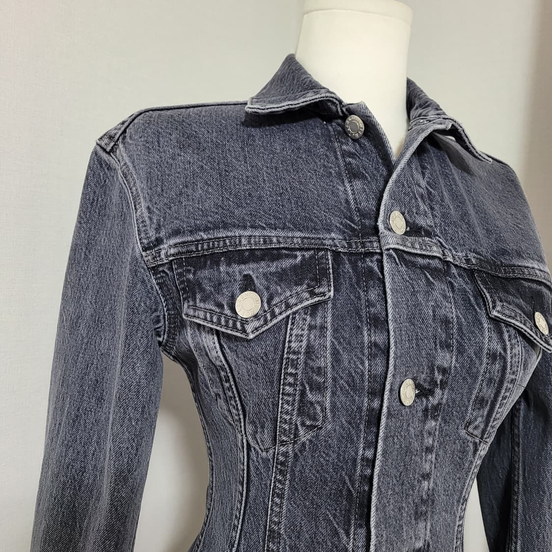 헬무트랭 데님 원피스 (44~날씬55) 1회착/상태초특급 상품이미지4