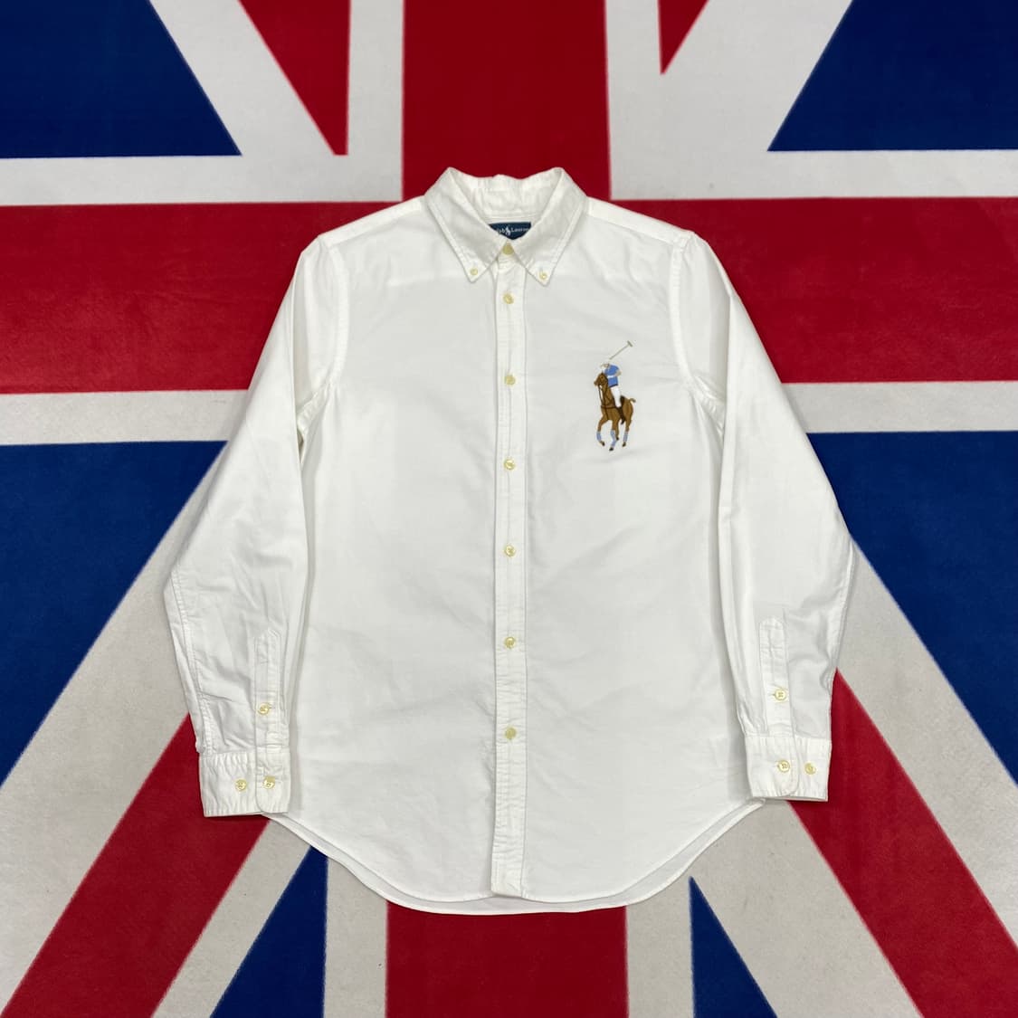 폴로 빅포니 화이트셔츠 실측 S 상품이미지1