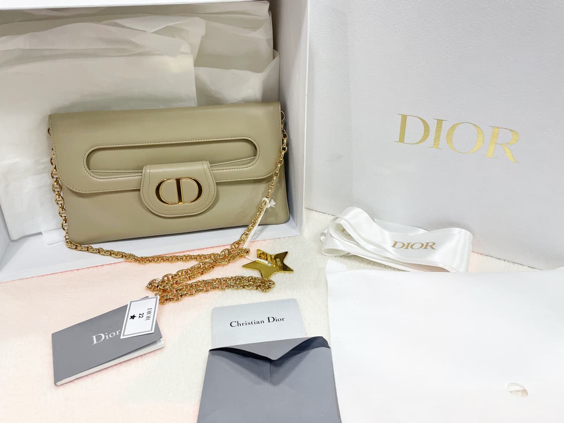 디올 더블 체인 크로스백 스몰 베이지 상품이미지1