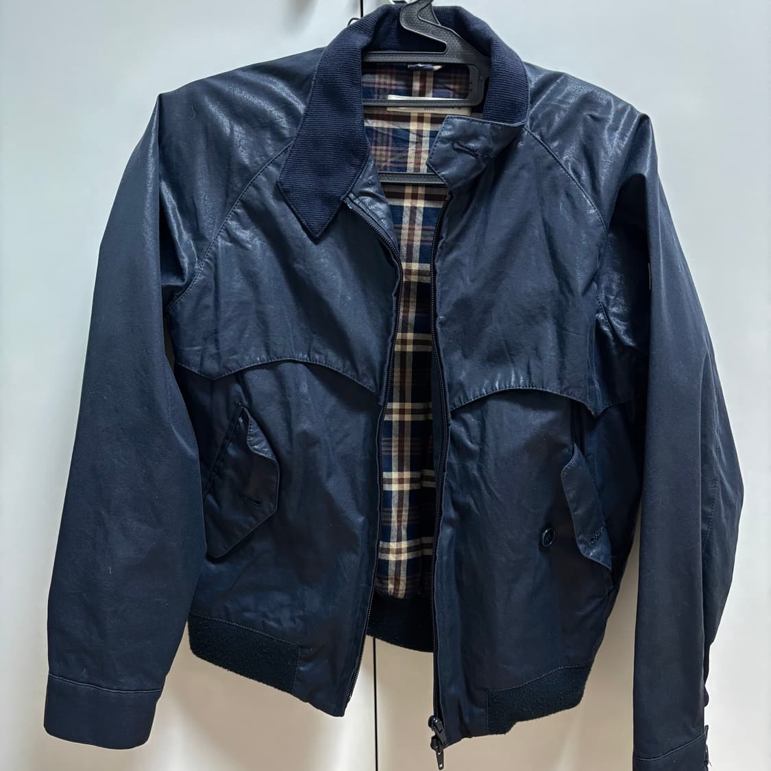 미스치프 메탈릭 스윙 자켓 네이비 S 상품이미지1