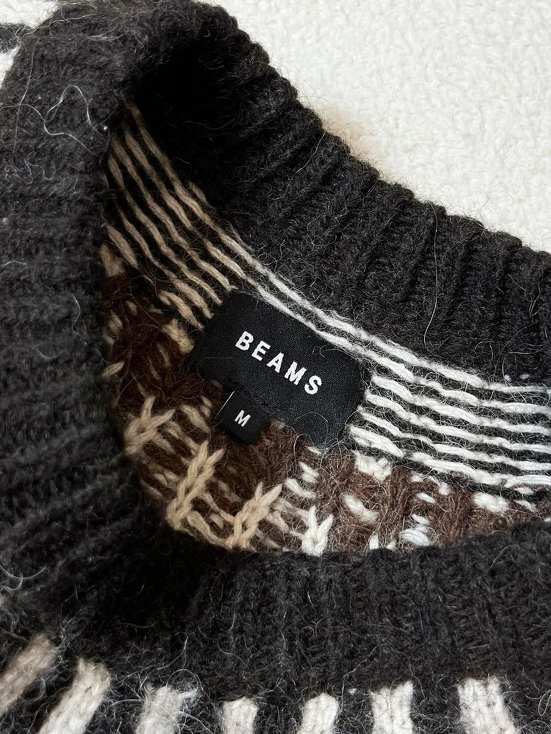 빔즈 BEAMS 노르딕 알파카 울 니트 PN7102 상품이미지6