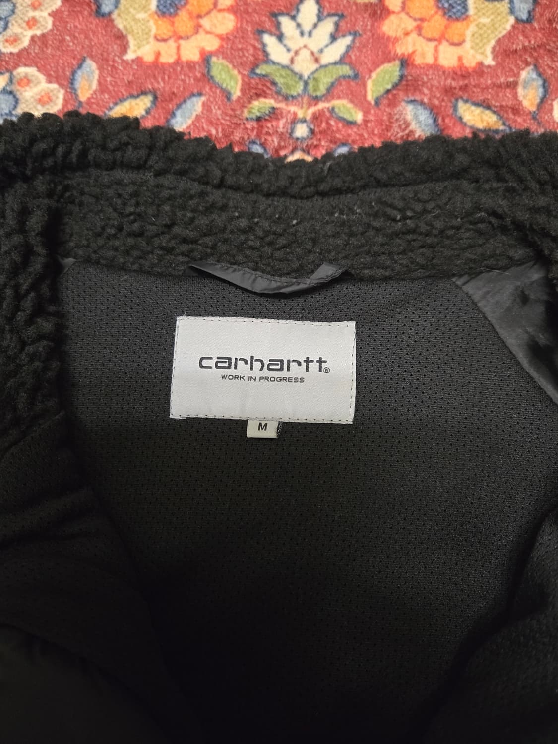 칼하트 프린티스 라이너 헤비 플리스 자켓 M - 블랙 상품이미지5