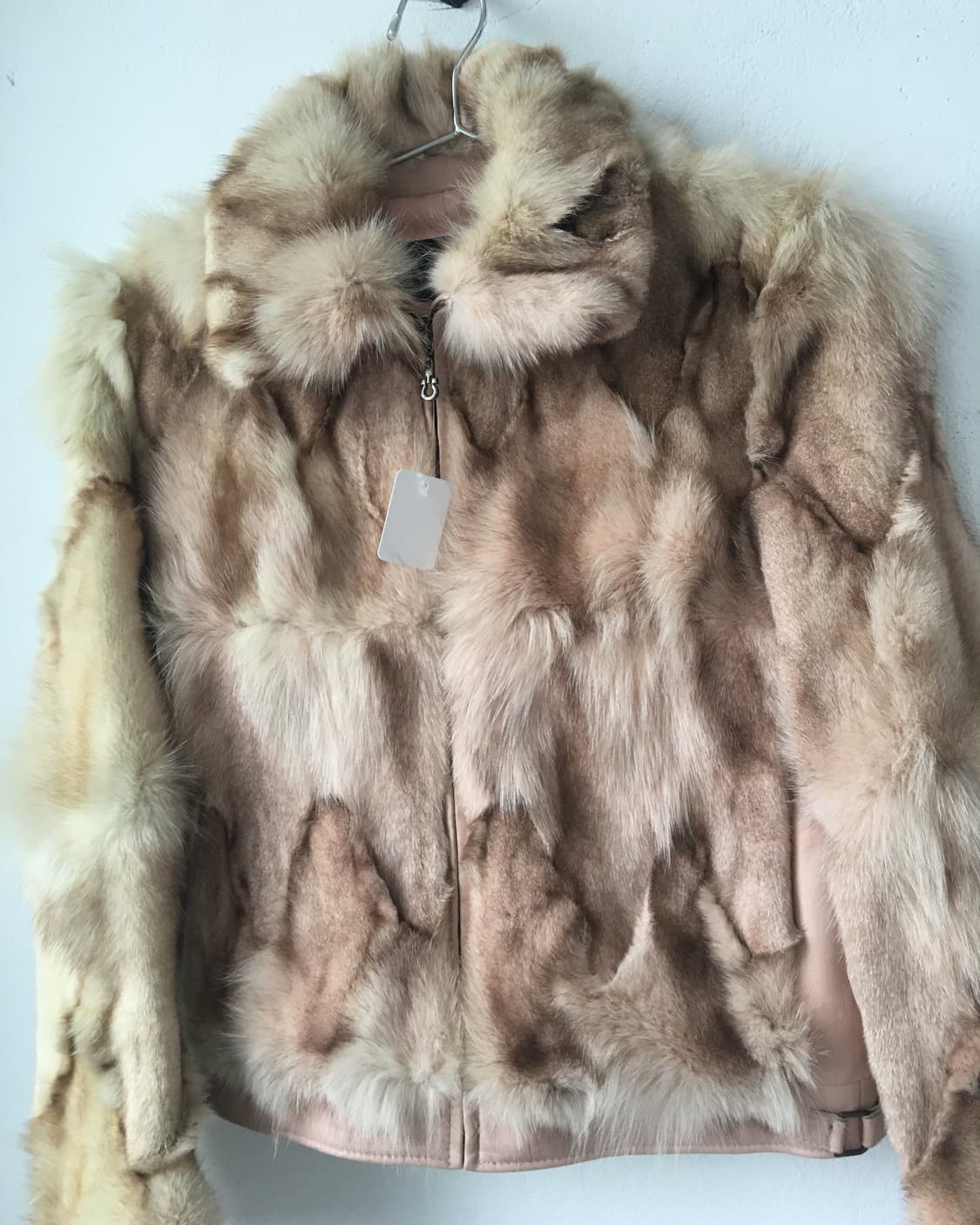 Fox fur zip up lamb leather jacket 상품이미지4