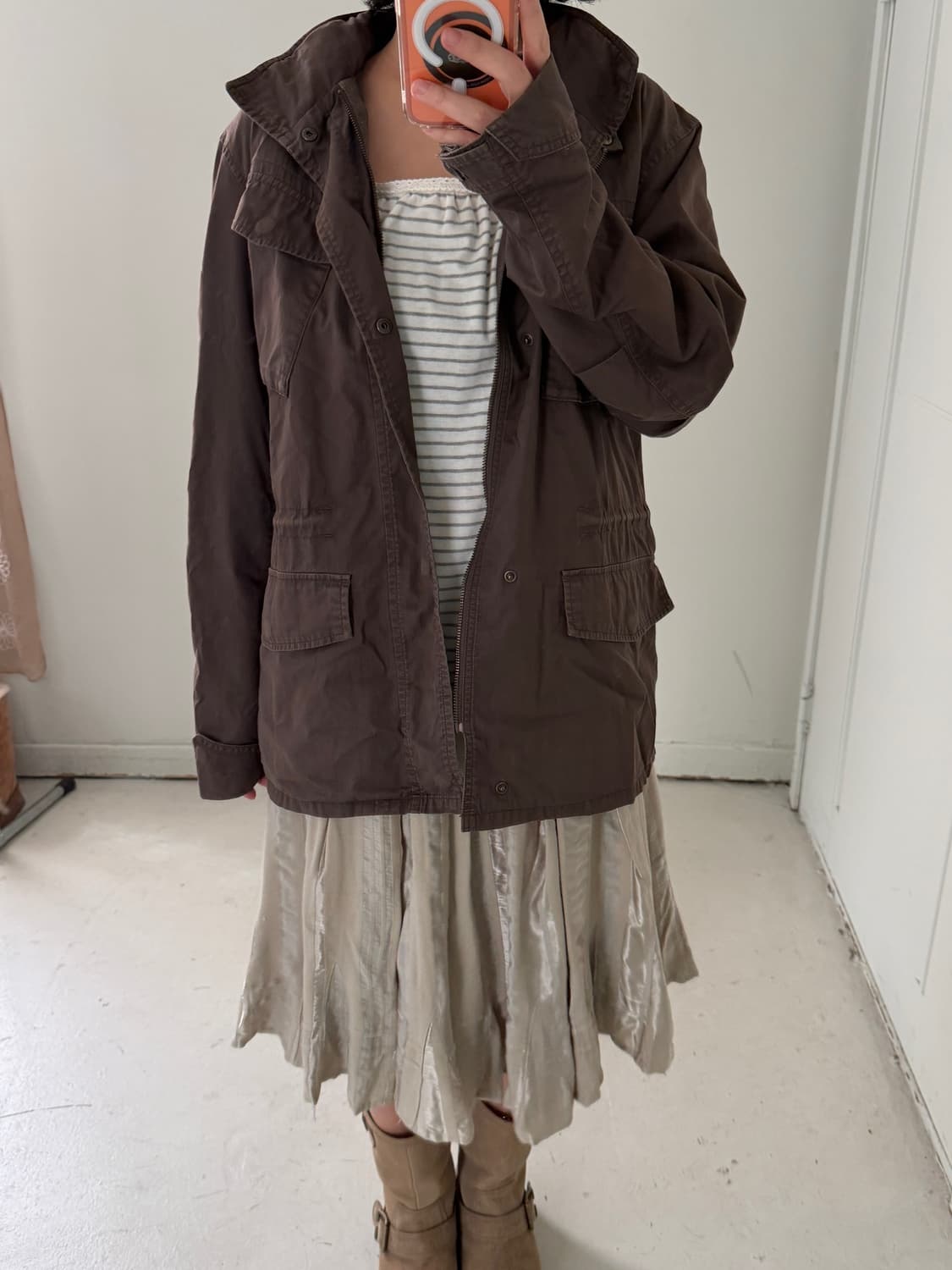 일본빈티지 브라운 코튼 야상자켓 상품이미지1