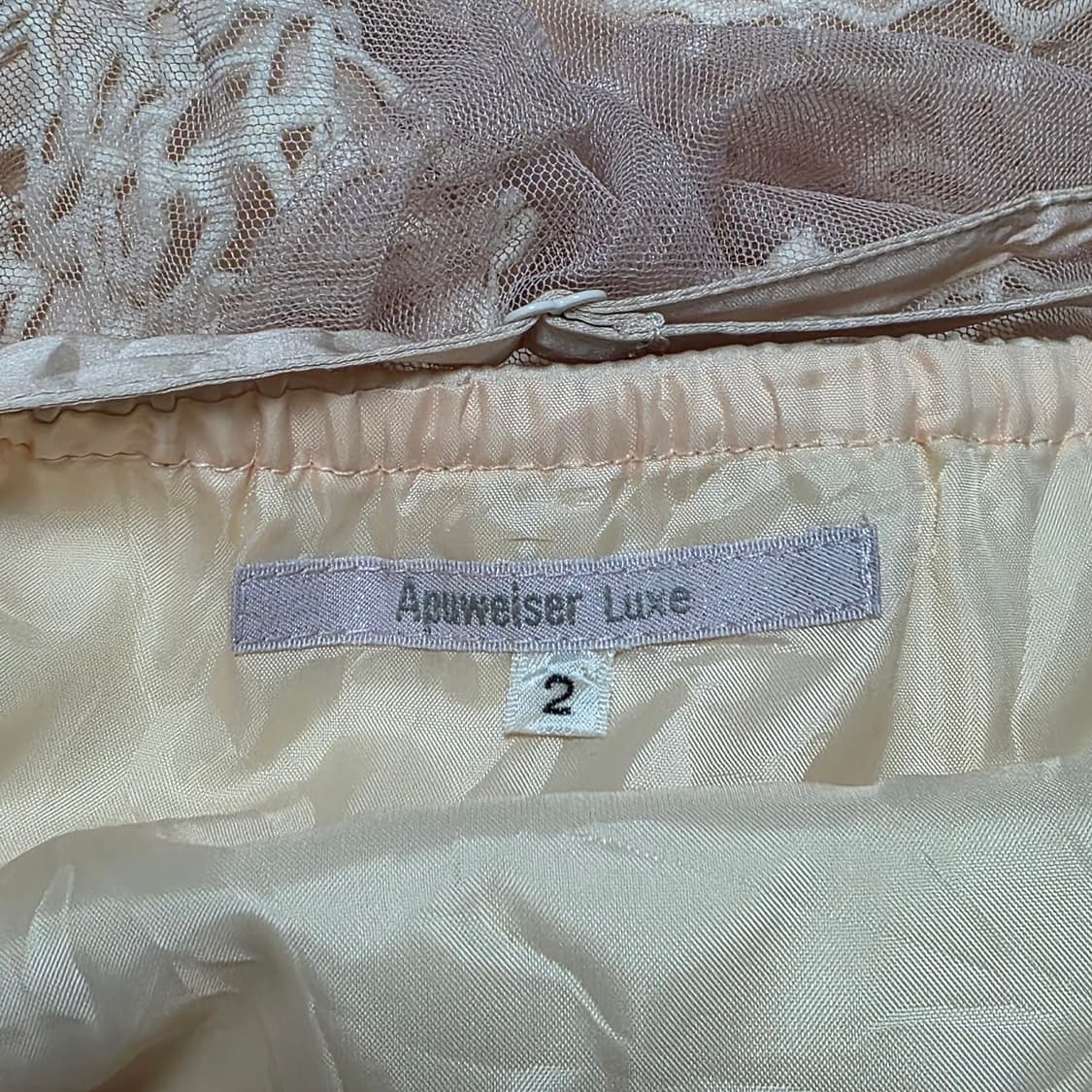 일본빈티지)레이스 라떼히메갸루st 로맨틱 웨딩 샤튤 벌룬 파티미니드레스 상품이미지6