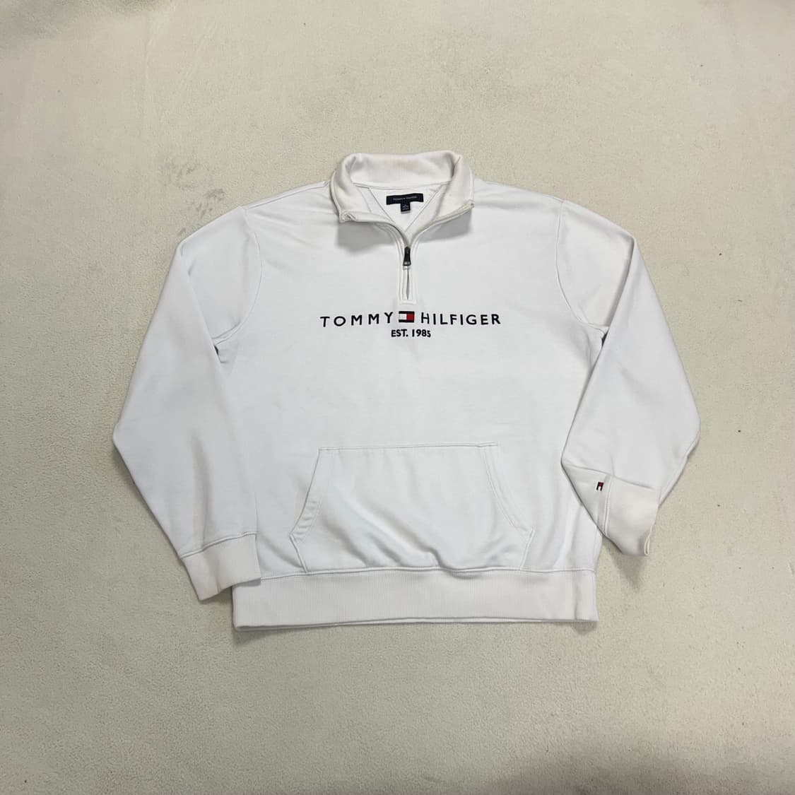 Tommy Hilfiger White Half-zip Sweatshirt 상품이미지4