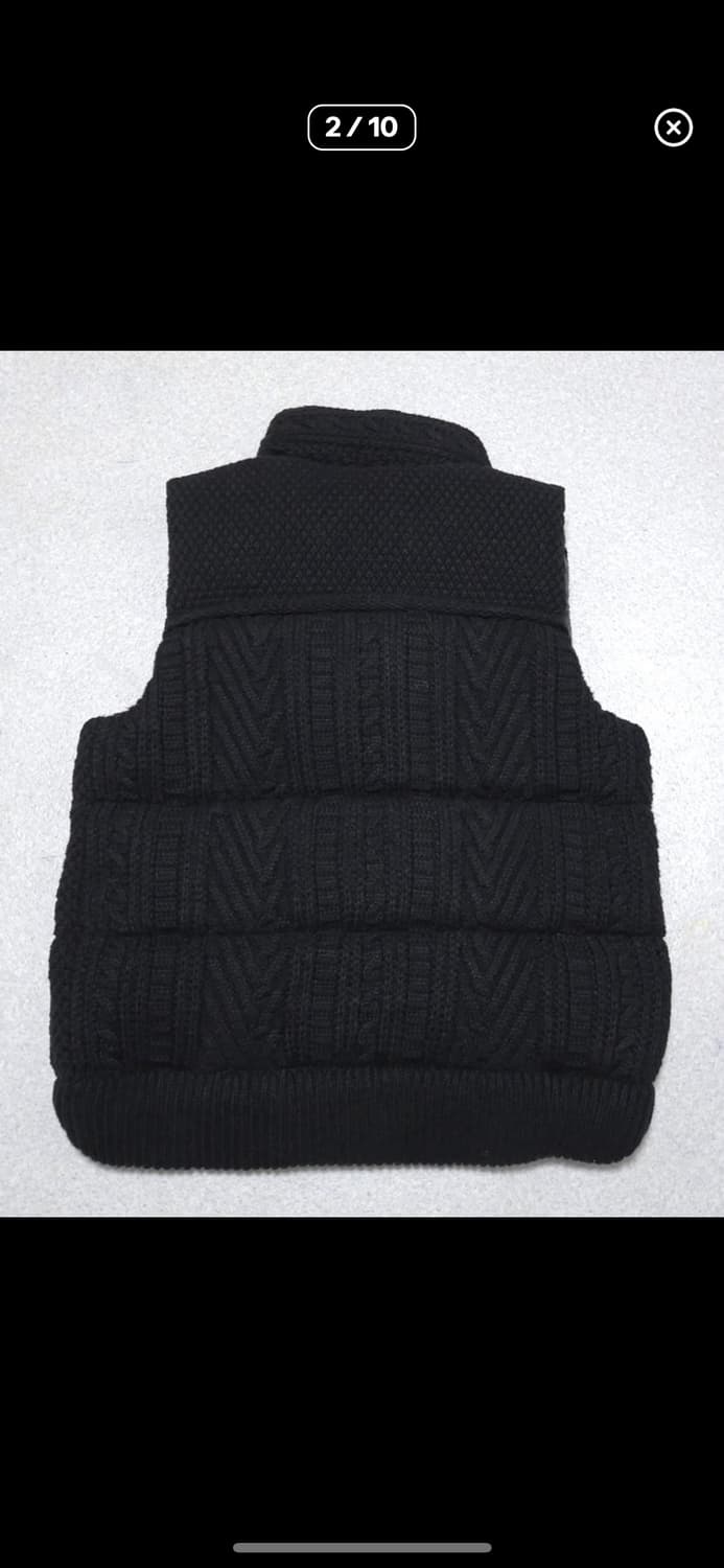 미하라 야스히로 케이블 니트 패딩 베스트 상품이미지2