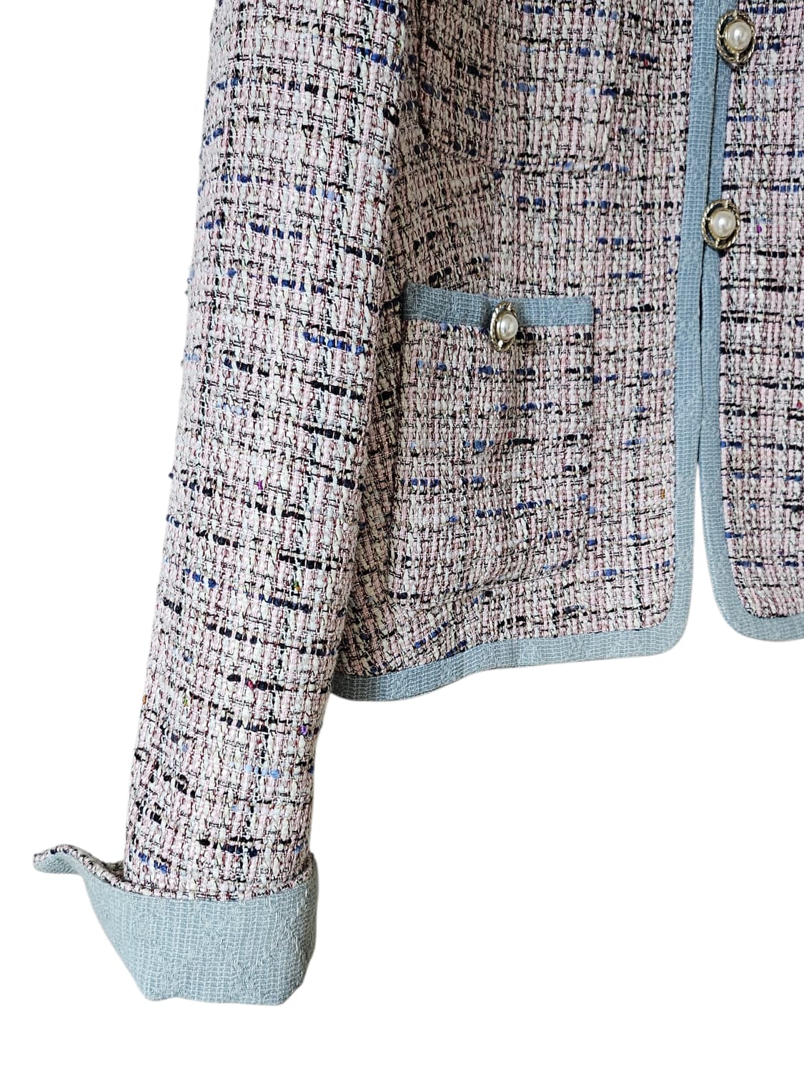 JJ지코트 믹스 텍스쳐 크롭 트위드 자켓 66 /상태좋음/정가 30만 상품이미지6