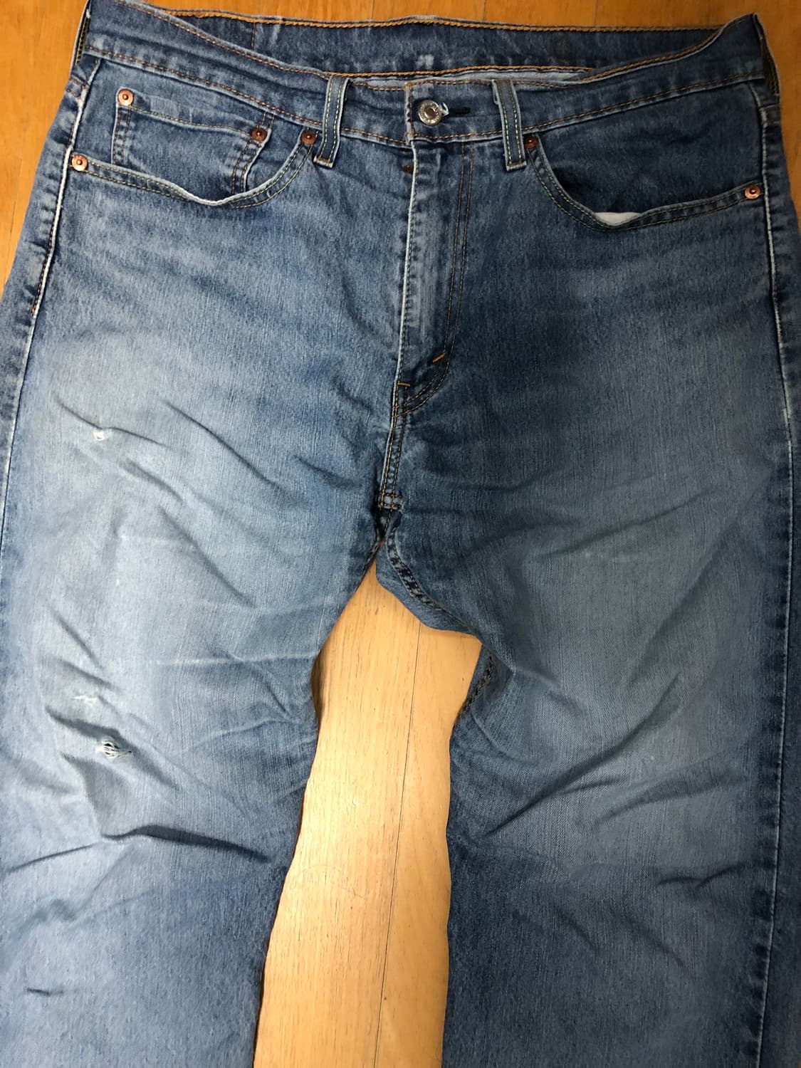 리바이스 502 레귤러 테이퍼드 빈티지 워싱 쿨진 데님 34 상품이미지3
