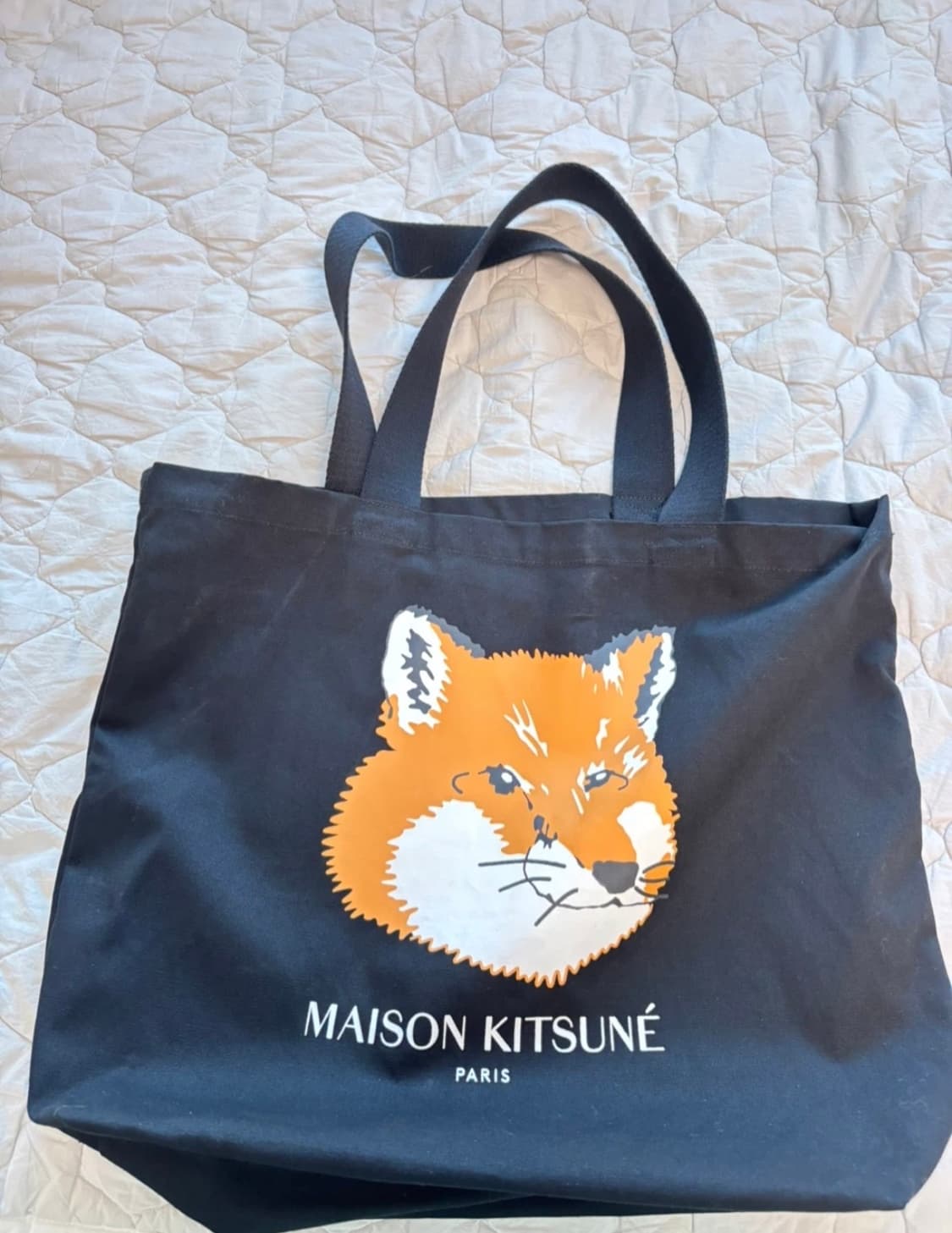 메종키츠네 폭스 헤드 토트백 블랙 상품이미지1