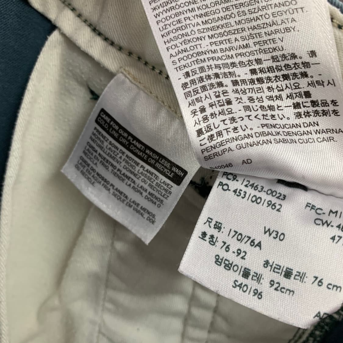 30인치 리바이스 화이트탭 블루 버뮤다 카고 반바지 상품이미지8