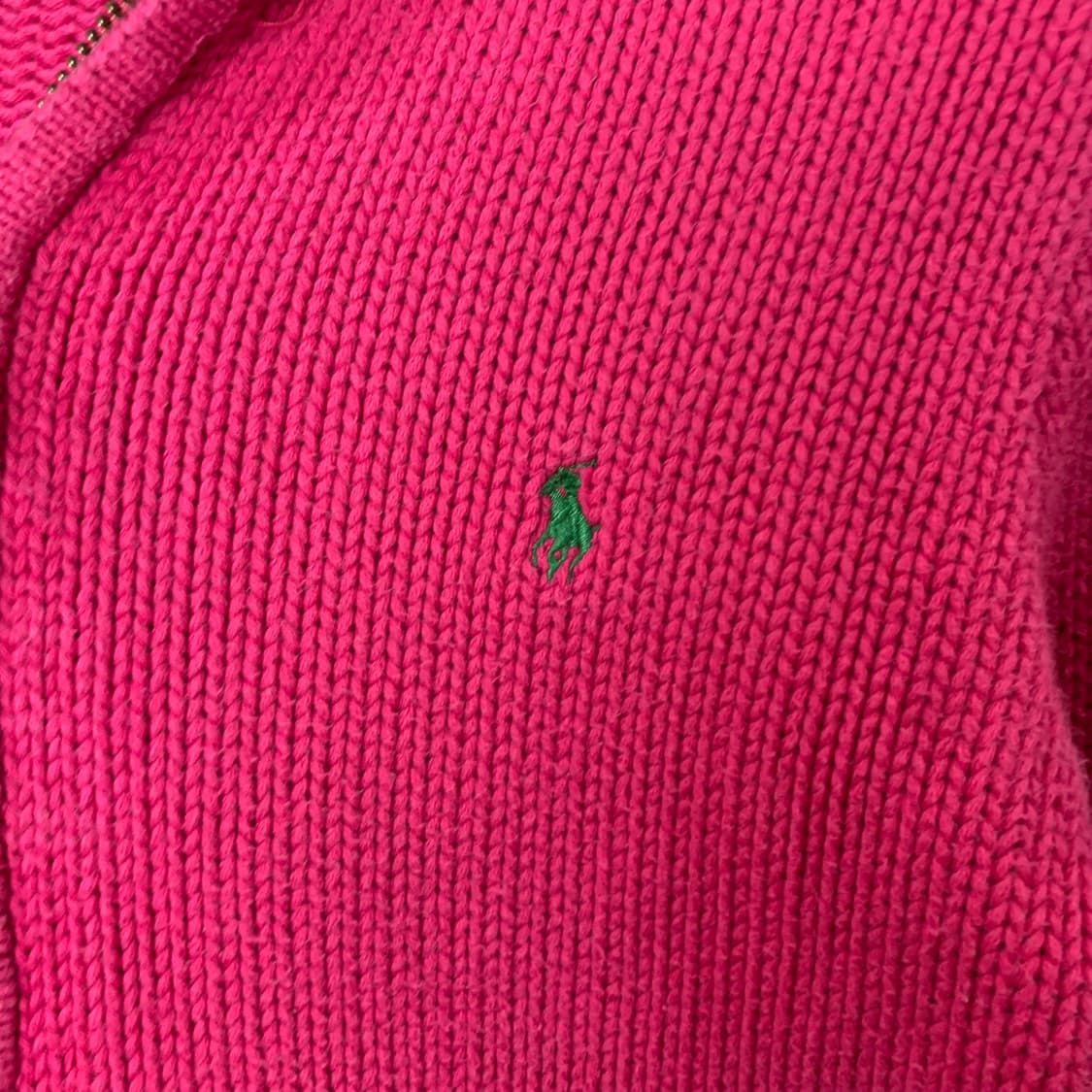 폴로 랄프로렌 핑크 니트 후드집업 상품이미지4