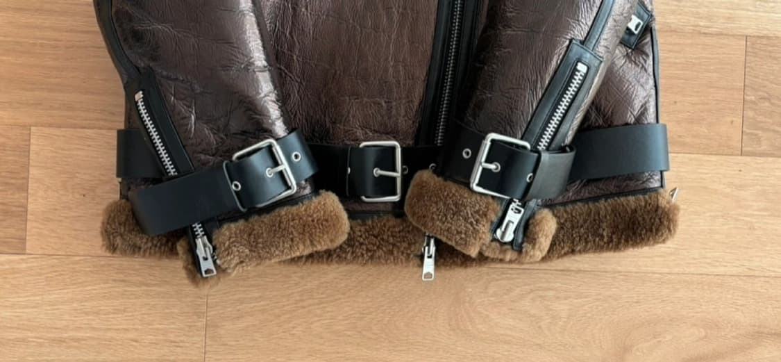 올세인츠 시어링 오버서이즈  무스탕 자켓 M 상품이미지8