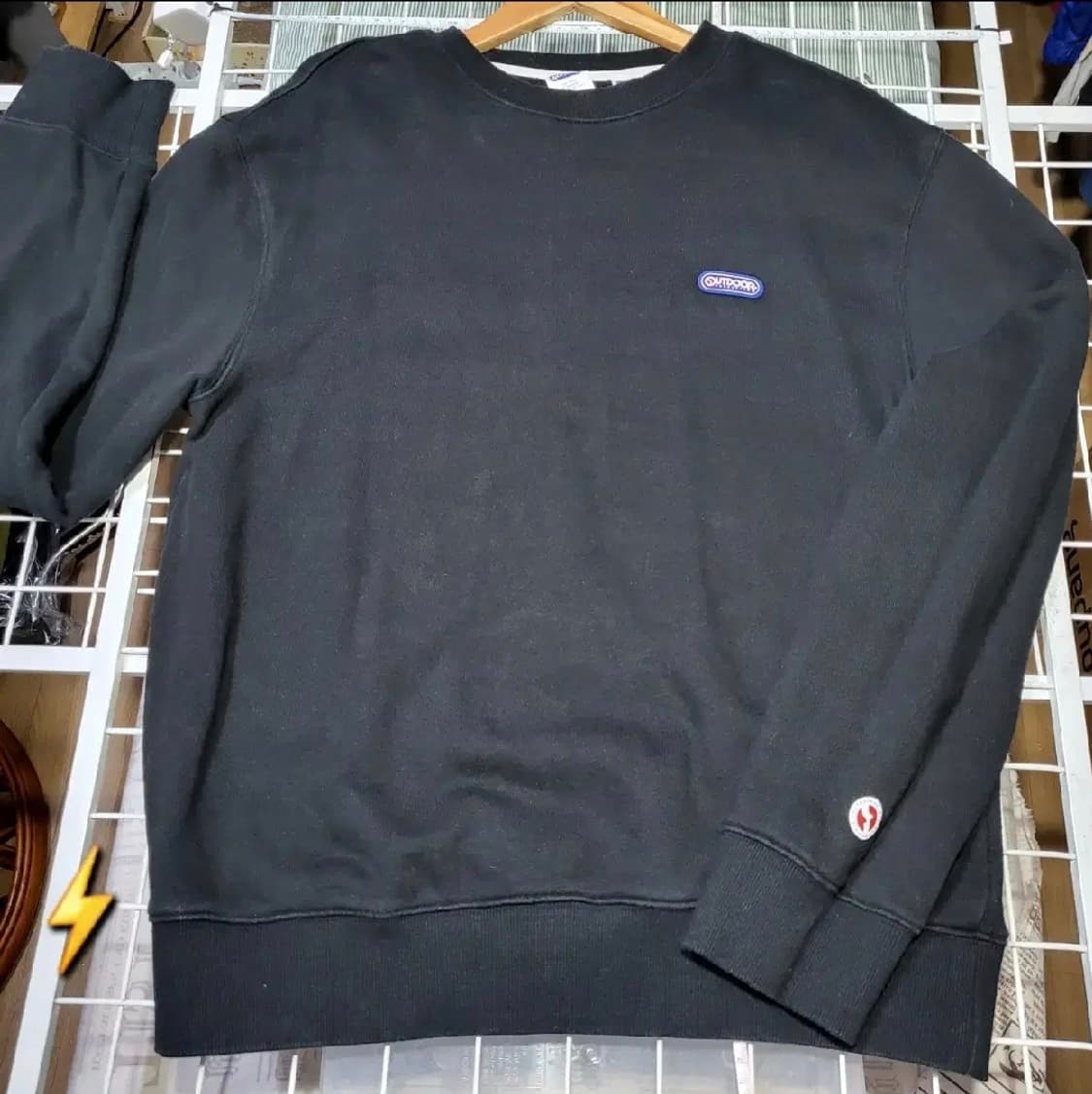 57 ) 미국수입 OUTDOOR 맨투맨 L 블랙 7만구입 최상급 상품이미지4