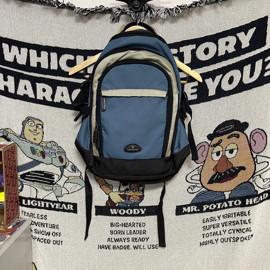 빈티지 쌤소나이트 블루 백팩 상품이미지1