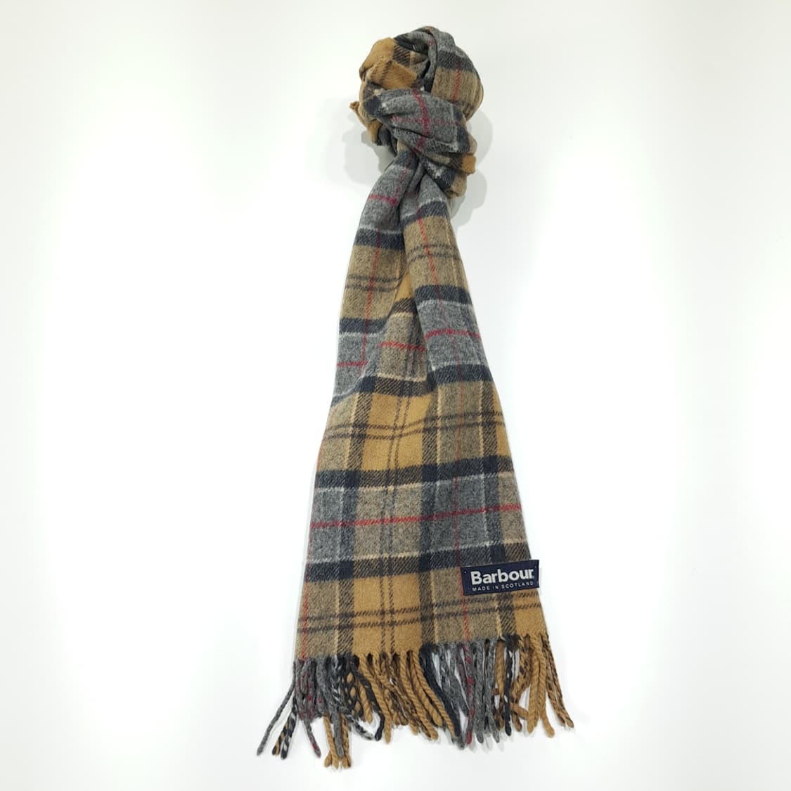 MX583 바버 90s 스코틀랜드판 울 하우스타탄 체크 머플러 목도리 상품이미지3