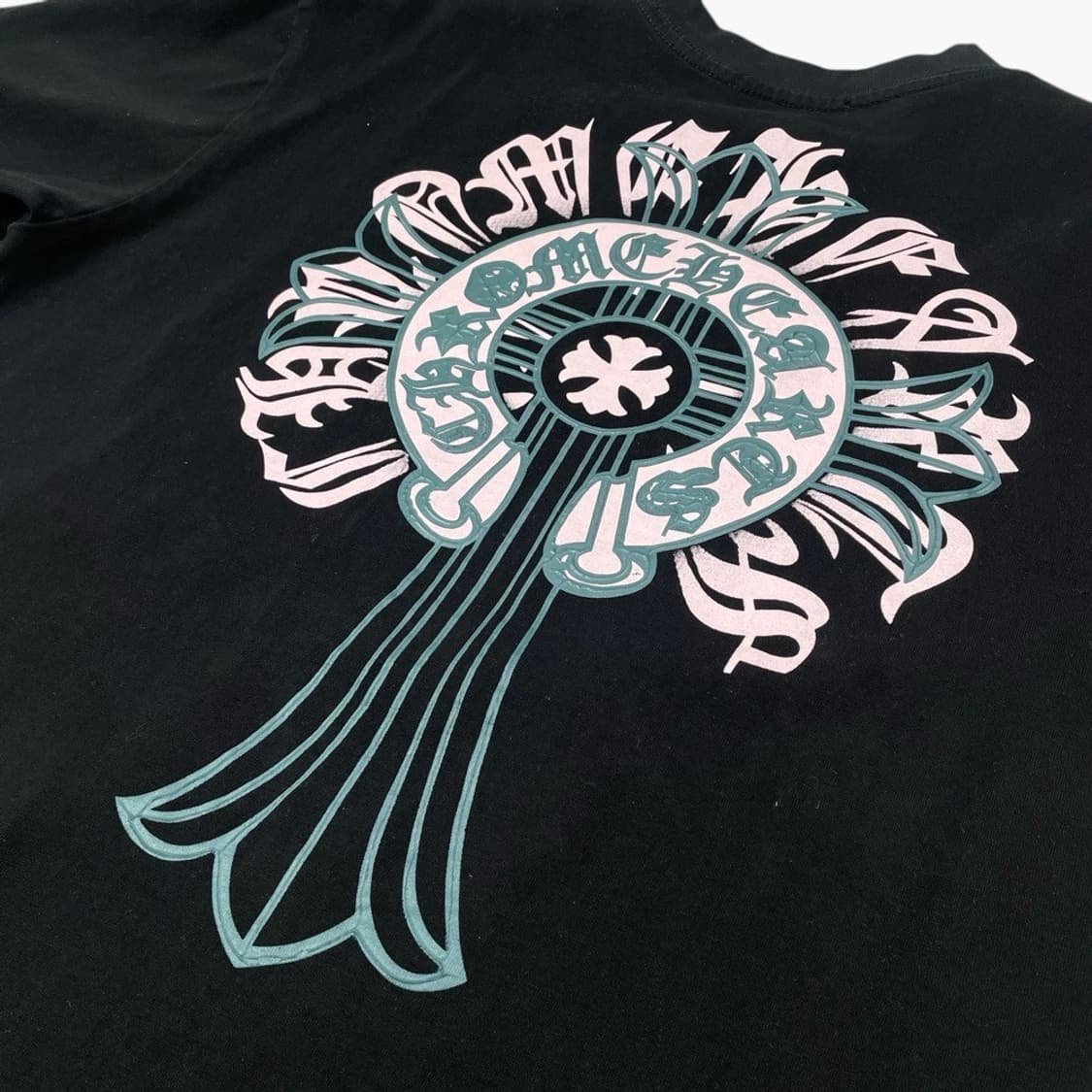 크롬하츠 Chrome Hearts 블랙 홀스슈 로고 반팔 티셔츠 L 상품이미지8