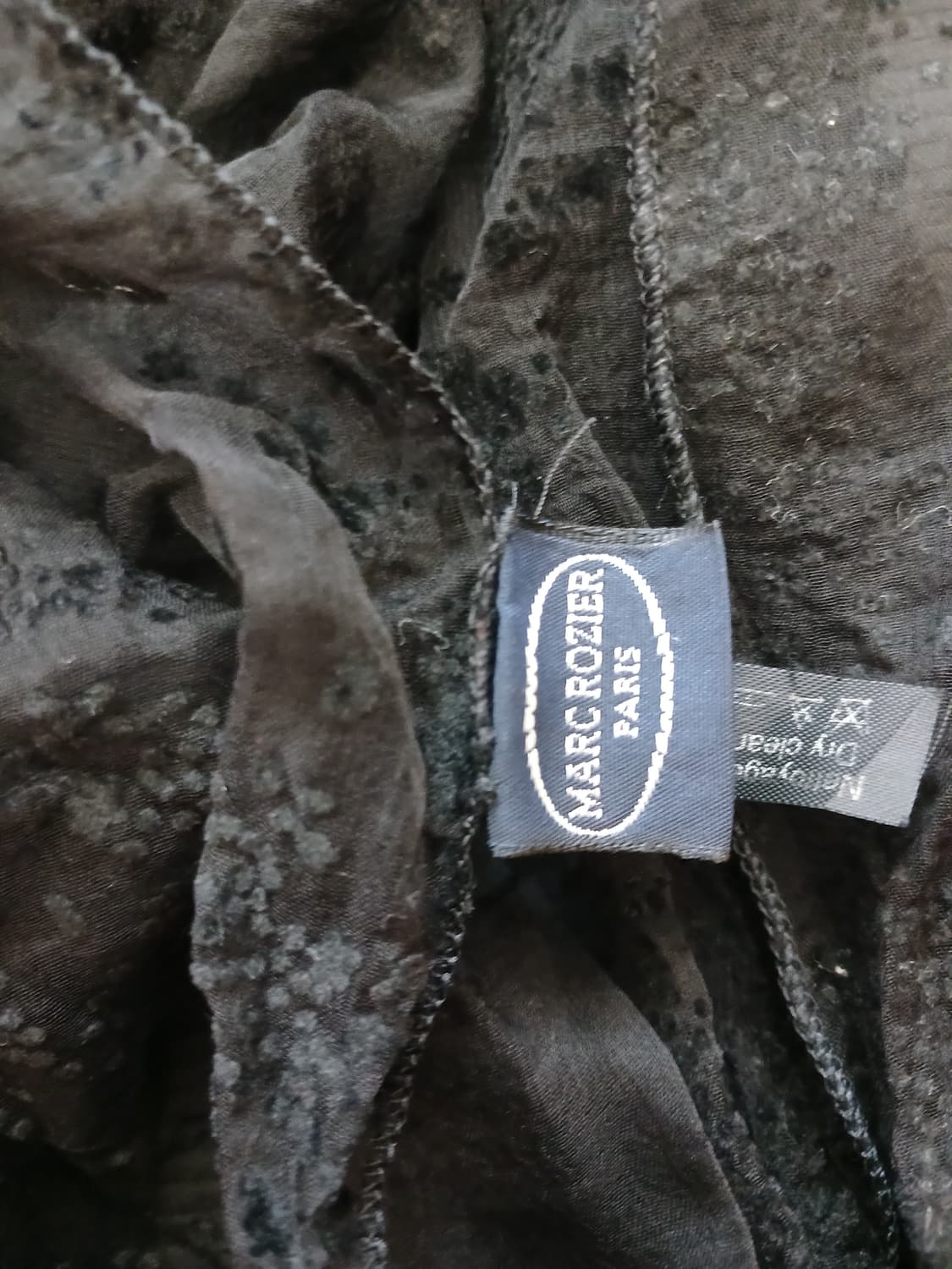 갸루 Marc rozier 별빛 블랙 실크 스카프  상품이미지2